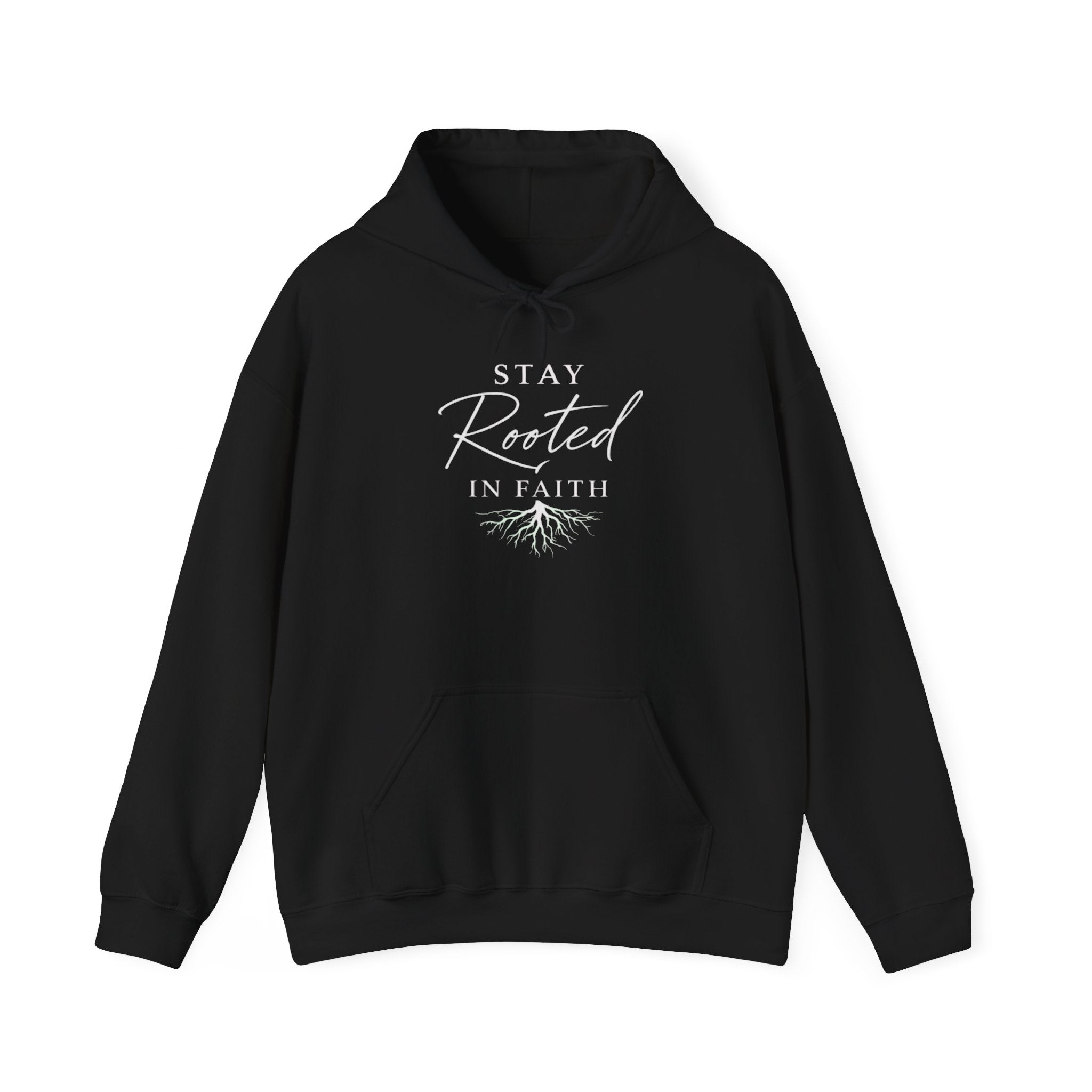 Faith Hoodie — "Stay Rooted in Faith" Graphic Pullover