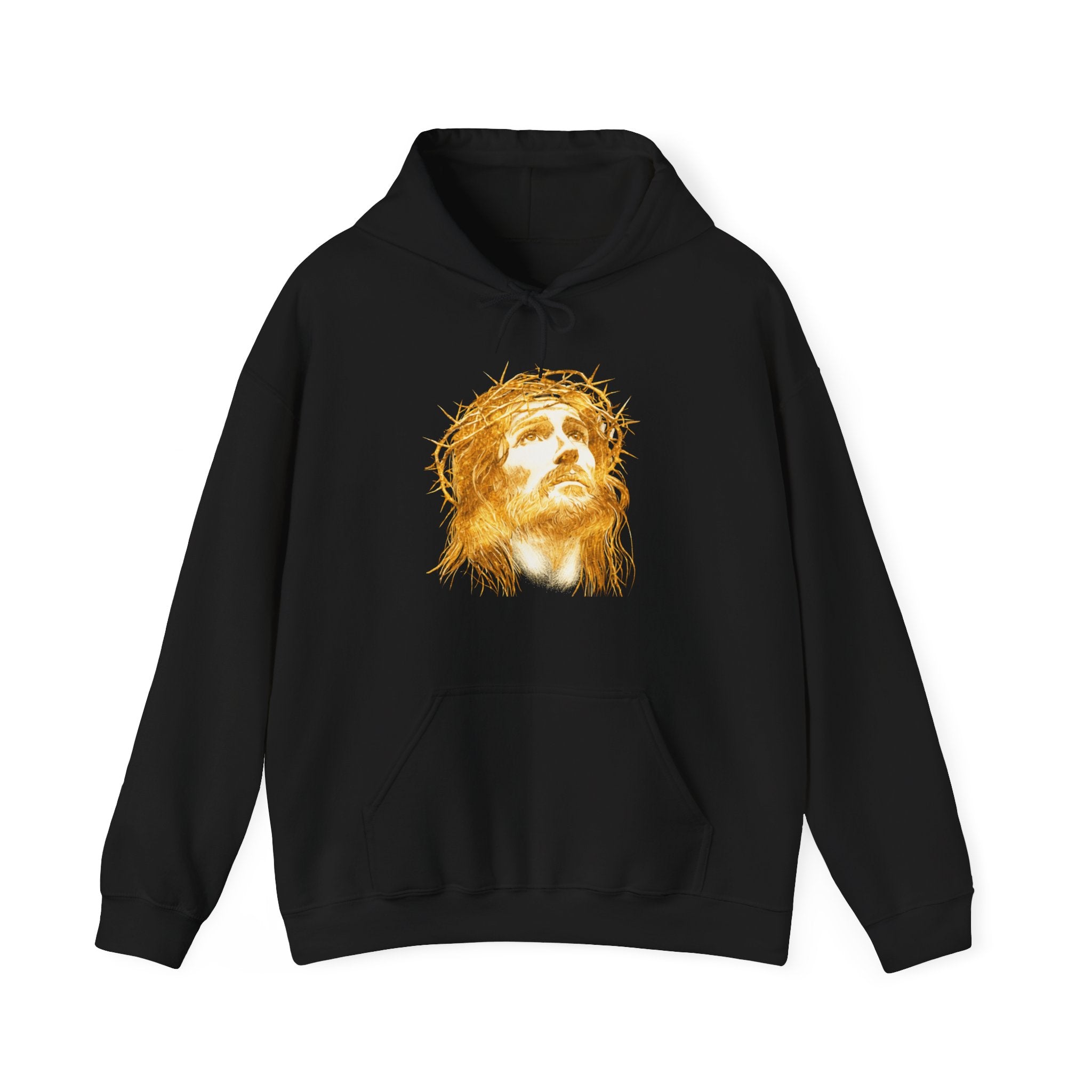 Mens Jesus Crown of Thorns Hoodie – Religious Christian Faith Pullover