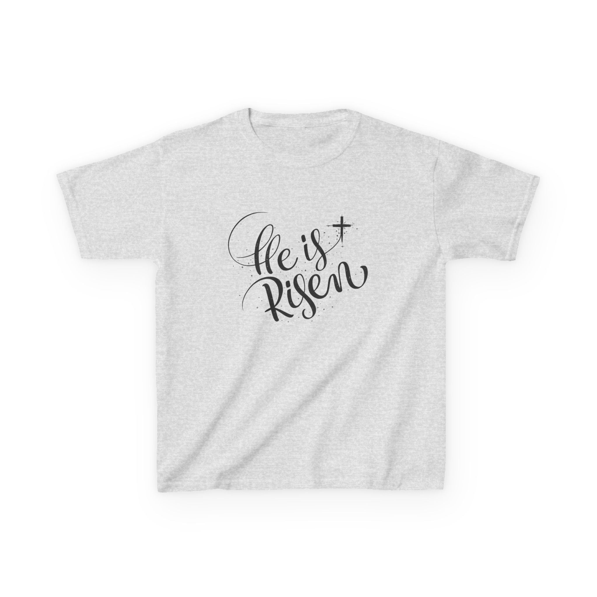 Girls Kids T-Shirt  "He Is Risen" Easter Christian Tee