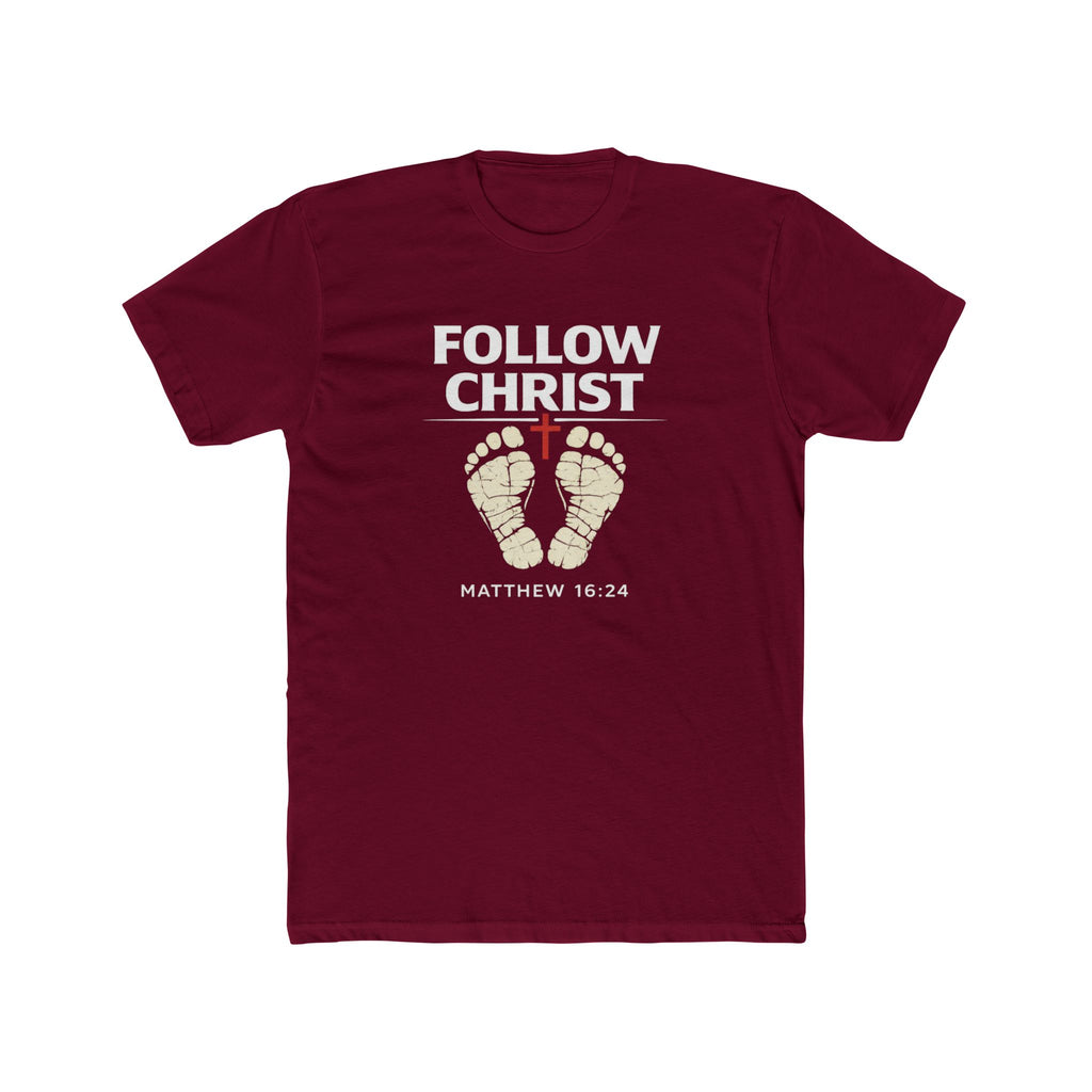Follow Christ T‑Shirt — Matthew 16:24 Christian Faith Tee