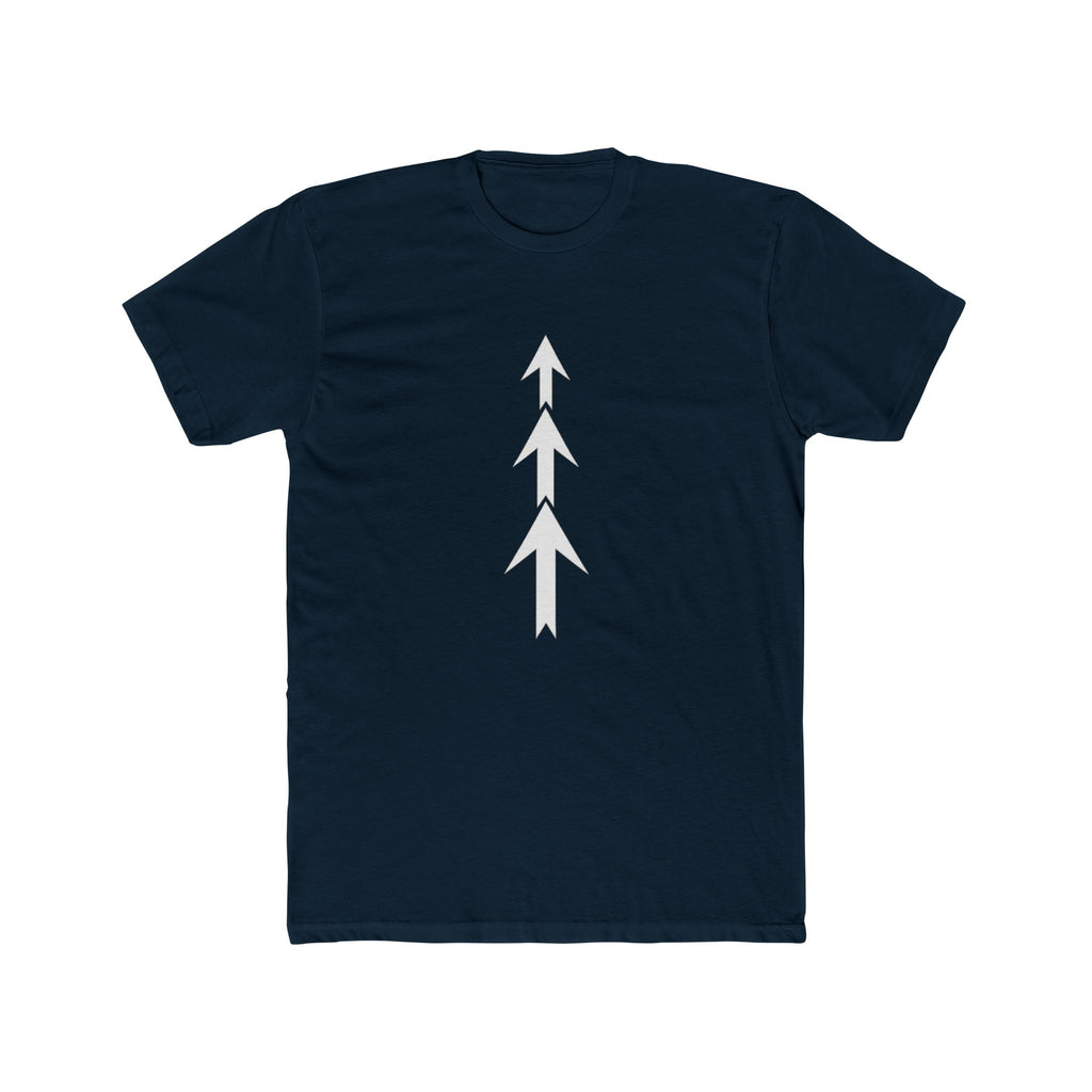 Three Arrows Vertical Tee | Minimal Arrow Graphic T-Shirt