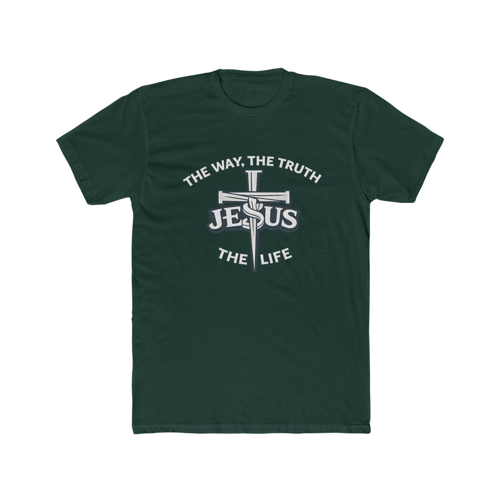 Jesus Cross Design T-Shirt | The Way The Truth & Life Christian Tee