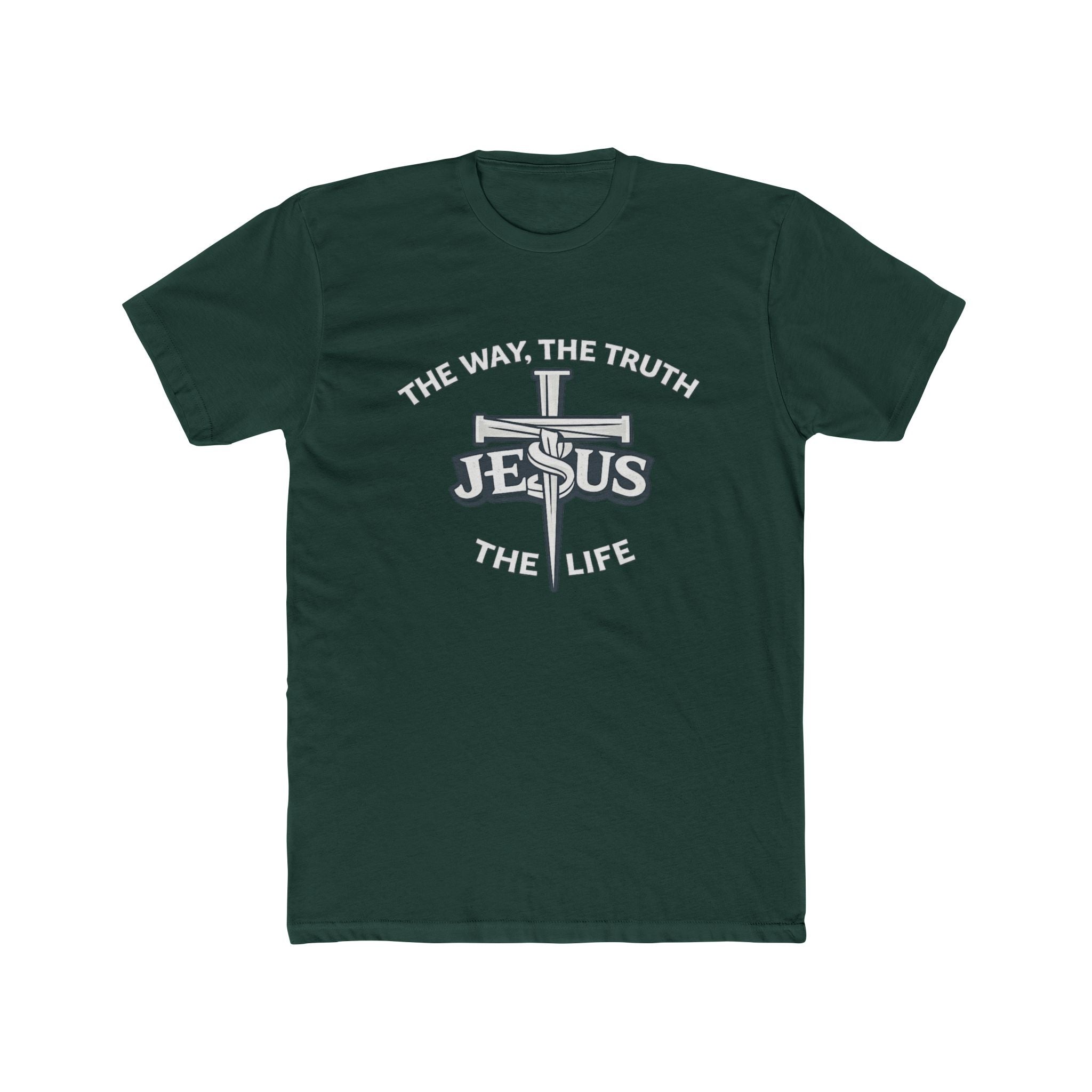 Jesus Cross Design T-Shirt | The Way The Truth & Life Christian Tee