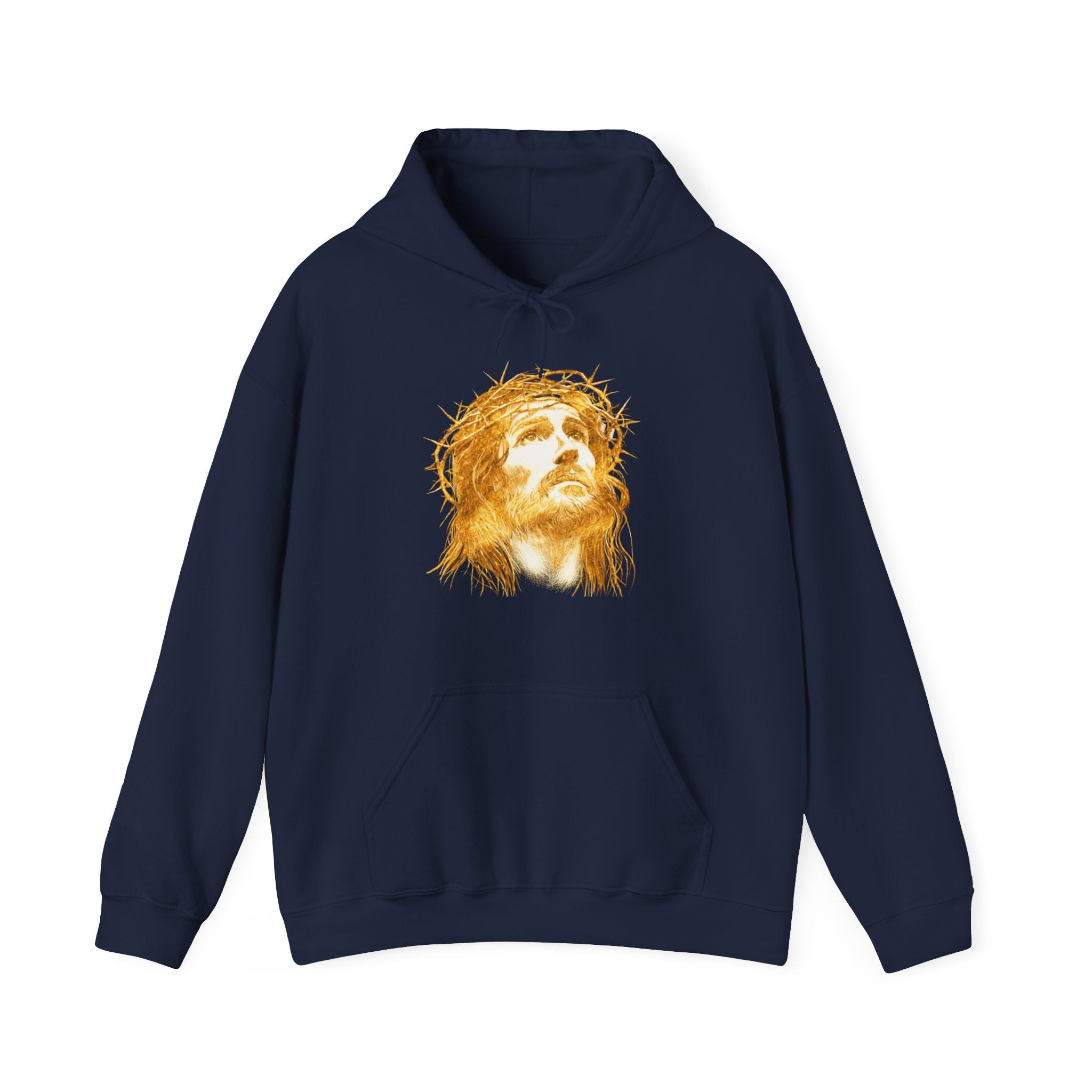 Mens Jesus Crown of Thorns Hoodie – Religious Christian Faith Pullover