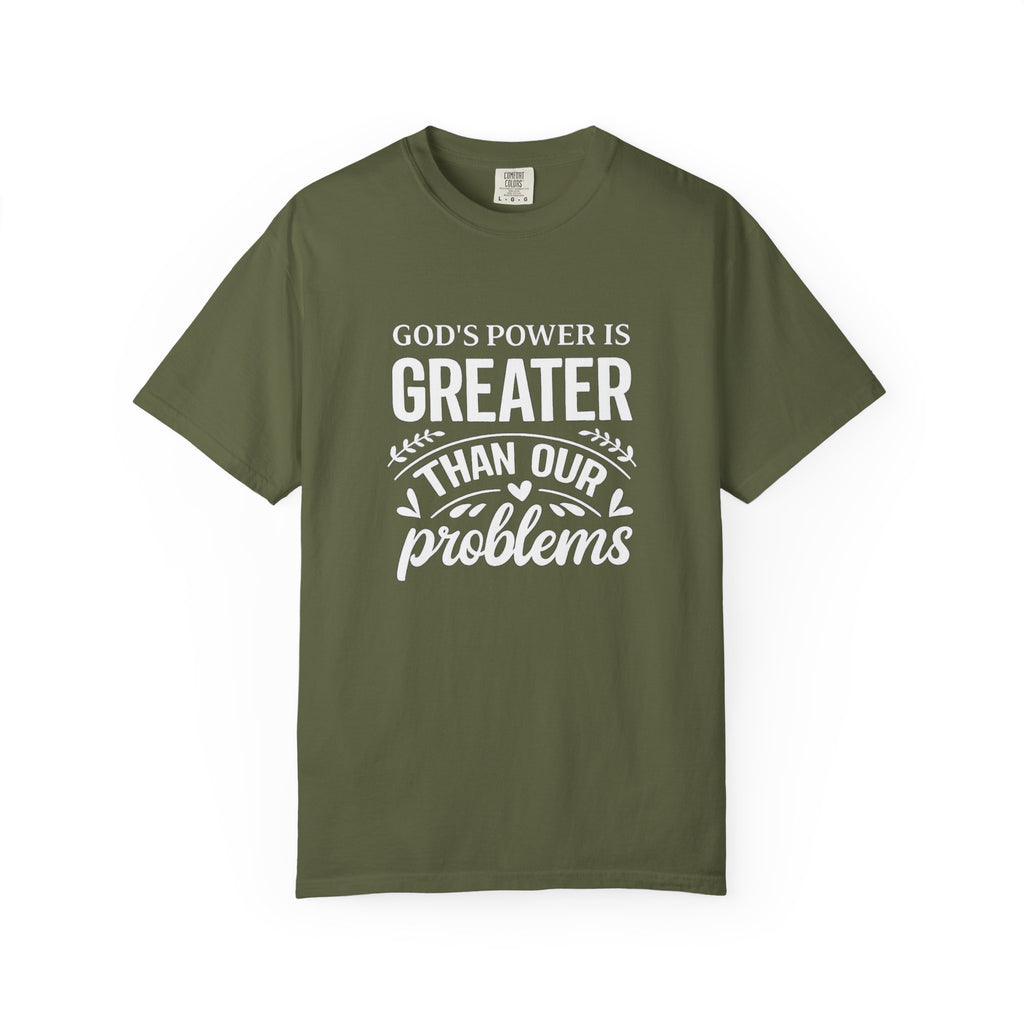 God's Power Is Greater Than Our Problems T-shirt | Christian Faith Tee