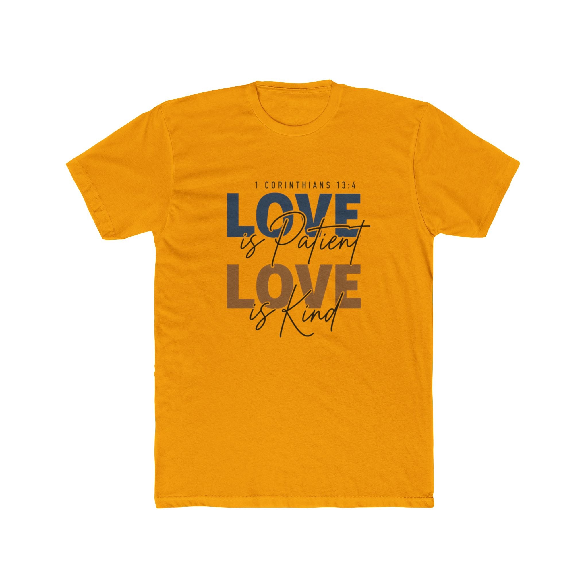 Mens Love Is Patient Love Is Kind Tee  Faith-Based Inspirational Christian T-Shirt