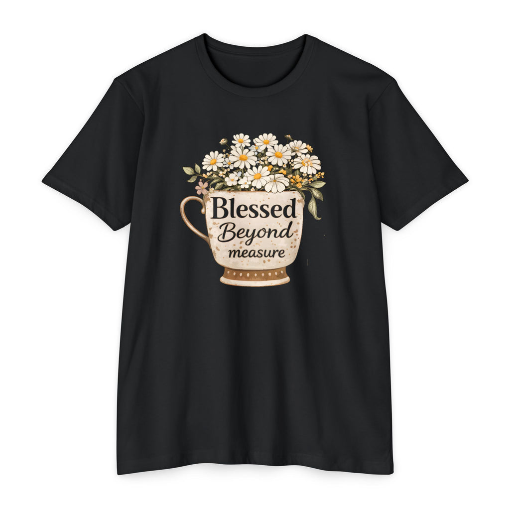 T-Shirt — "Blessed Beyond Measure" Floral Bouquet Tee