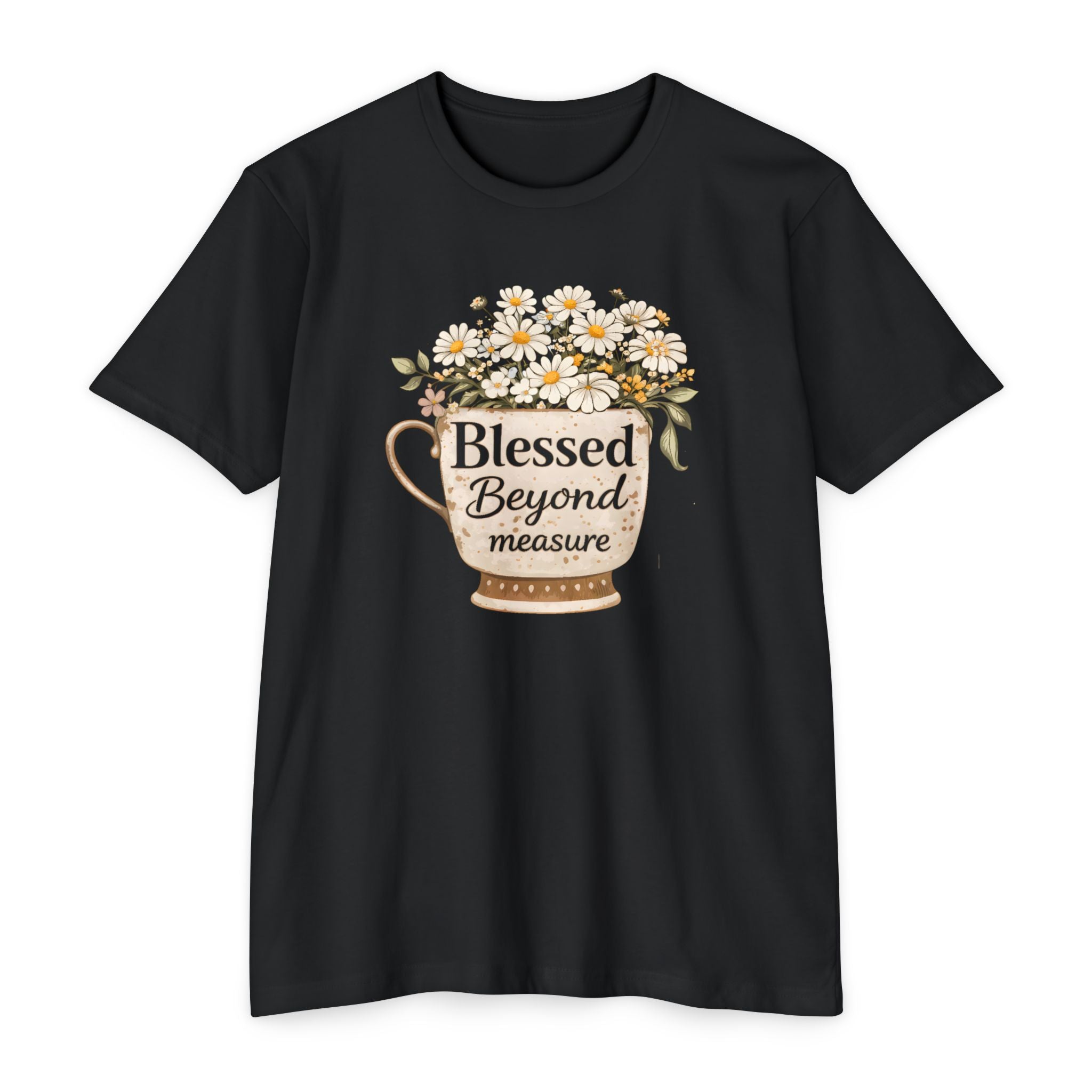 T-Shirt — "Blessed Beyond Measure" Floral Bouquet Tee