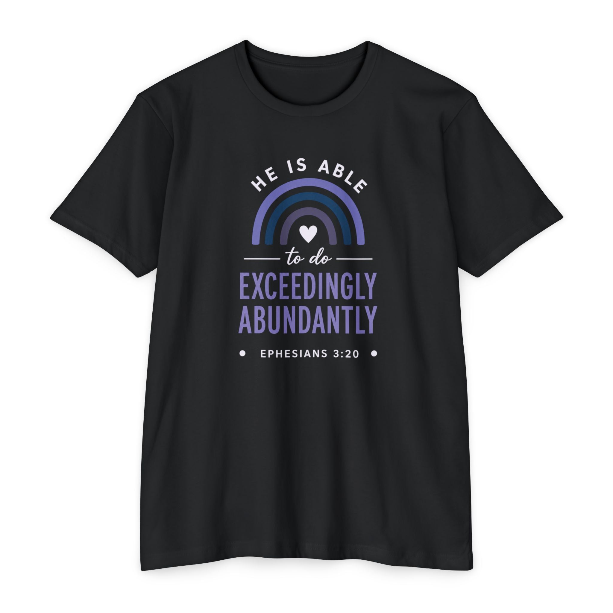 Womens Exceedingly Abundantly T-Shirt — Ephesians 3:20 Inspirational Christian Tee