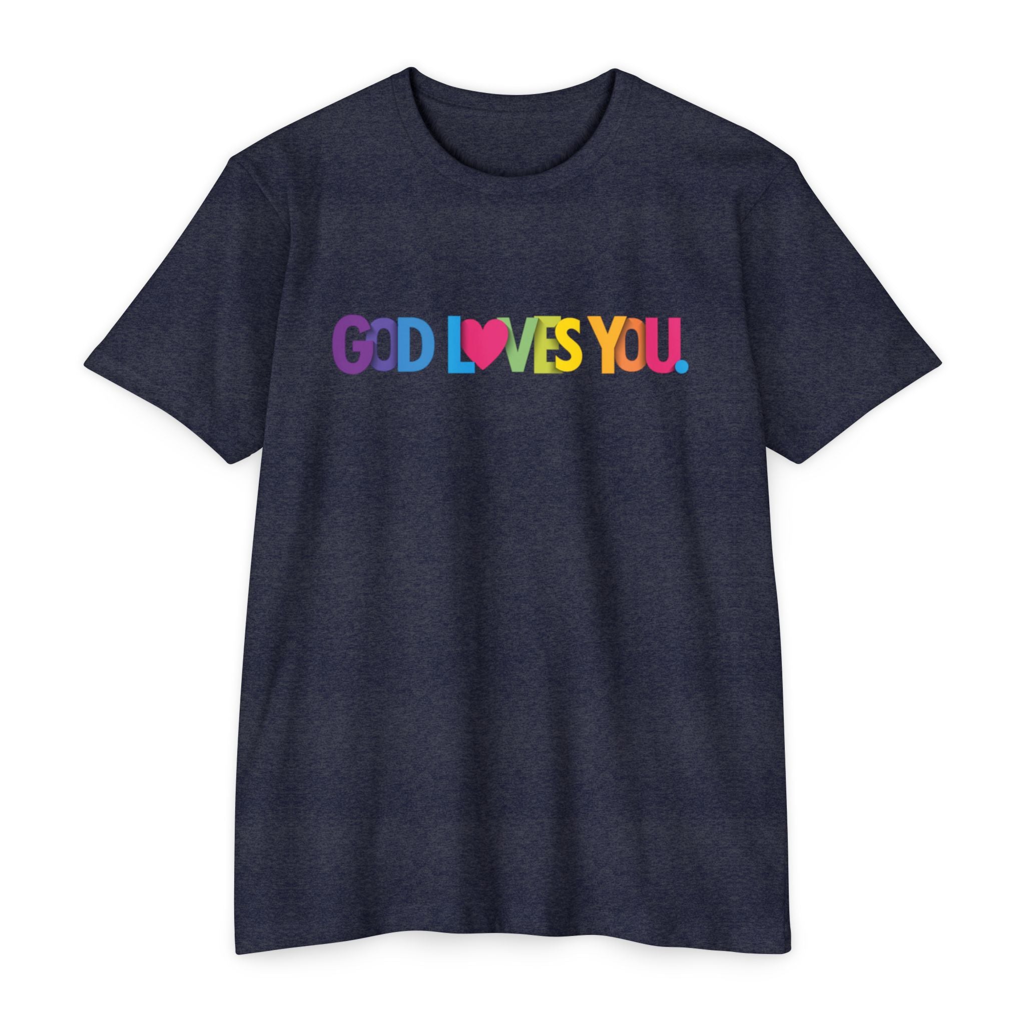 Womens God Loves You Rainbow T-Shirt