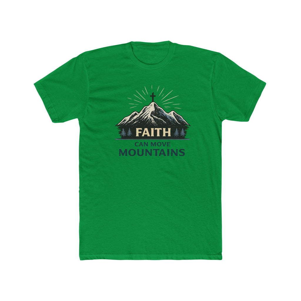 Faith Can Move Mountains T-Shirt | Christian Mountain Cross Tee