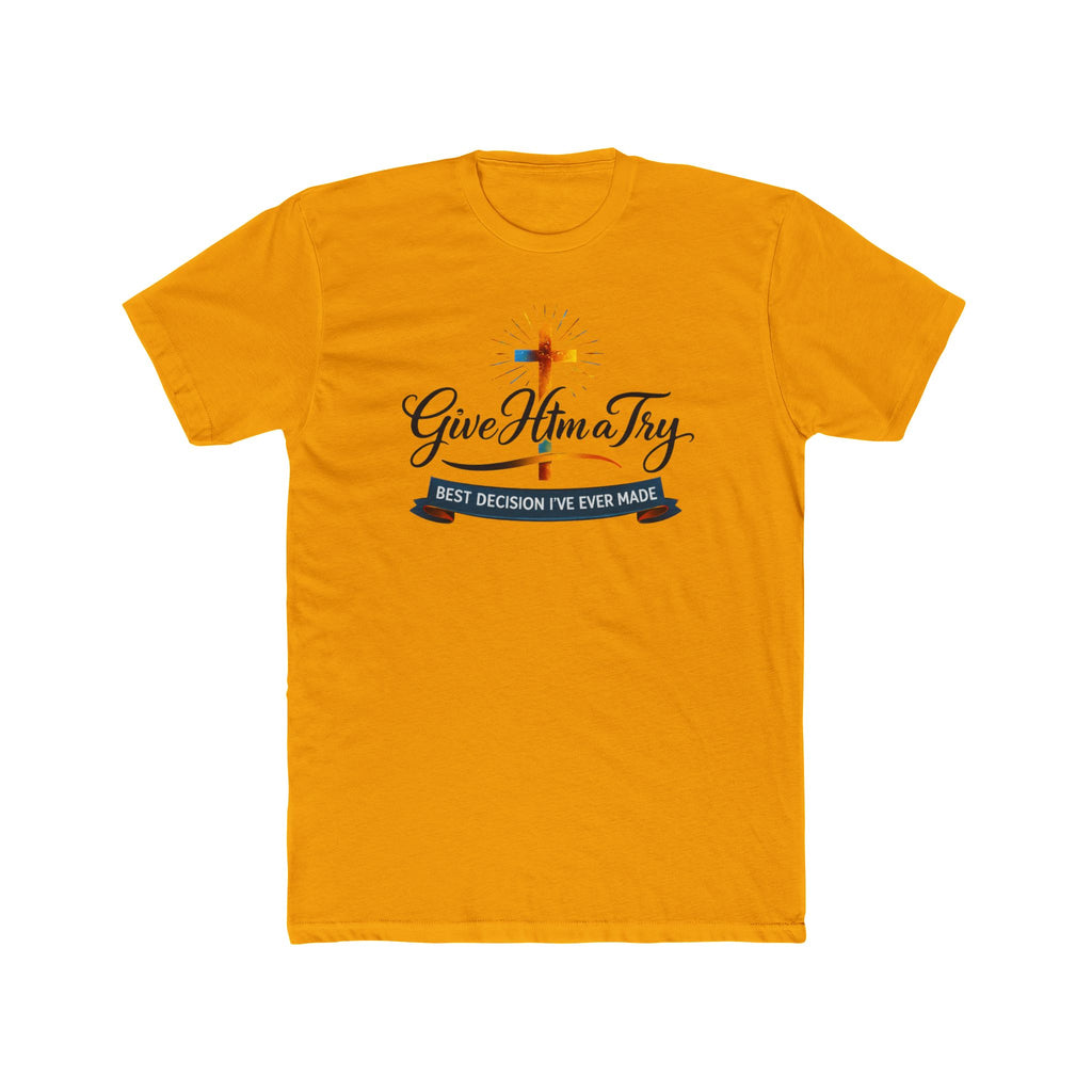 Give Him a Try cross design Tee | Christian faith shirt
