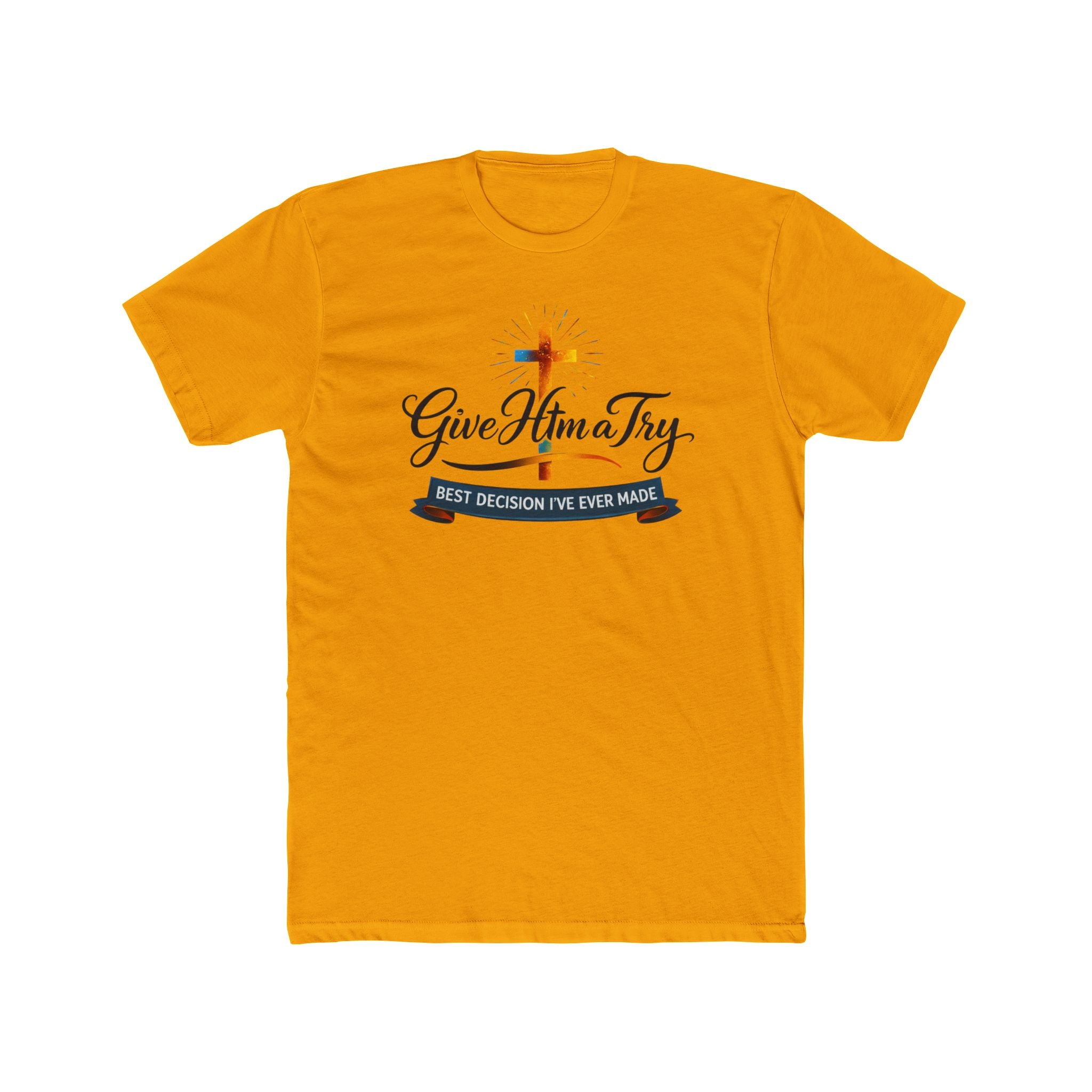 Give Him a Try cross design Tee | Christian faith shirt