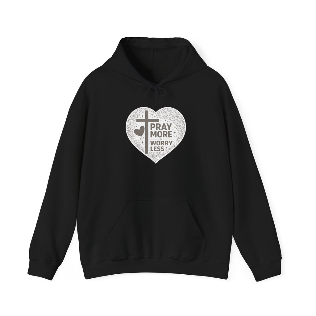 Womens "Pray More Worry Less" Heavy Blend™ Hooded Sweatshirt