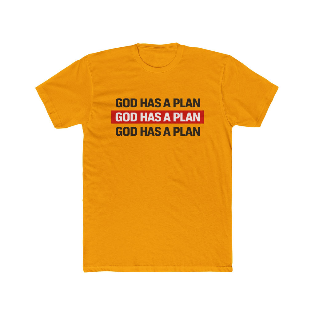 Mens God Has A Plan Tee - Inspirational Christian Message Shirt