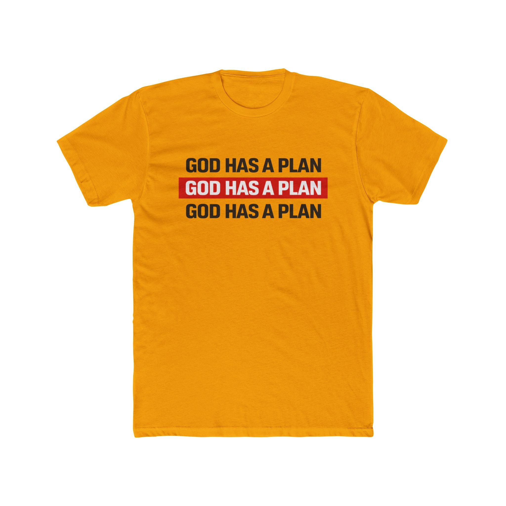 Mens God Has A Plan Tee - Inspirational Christian Message Shirt