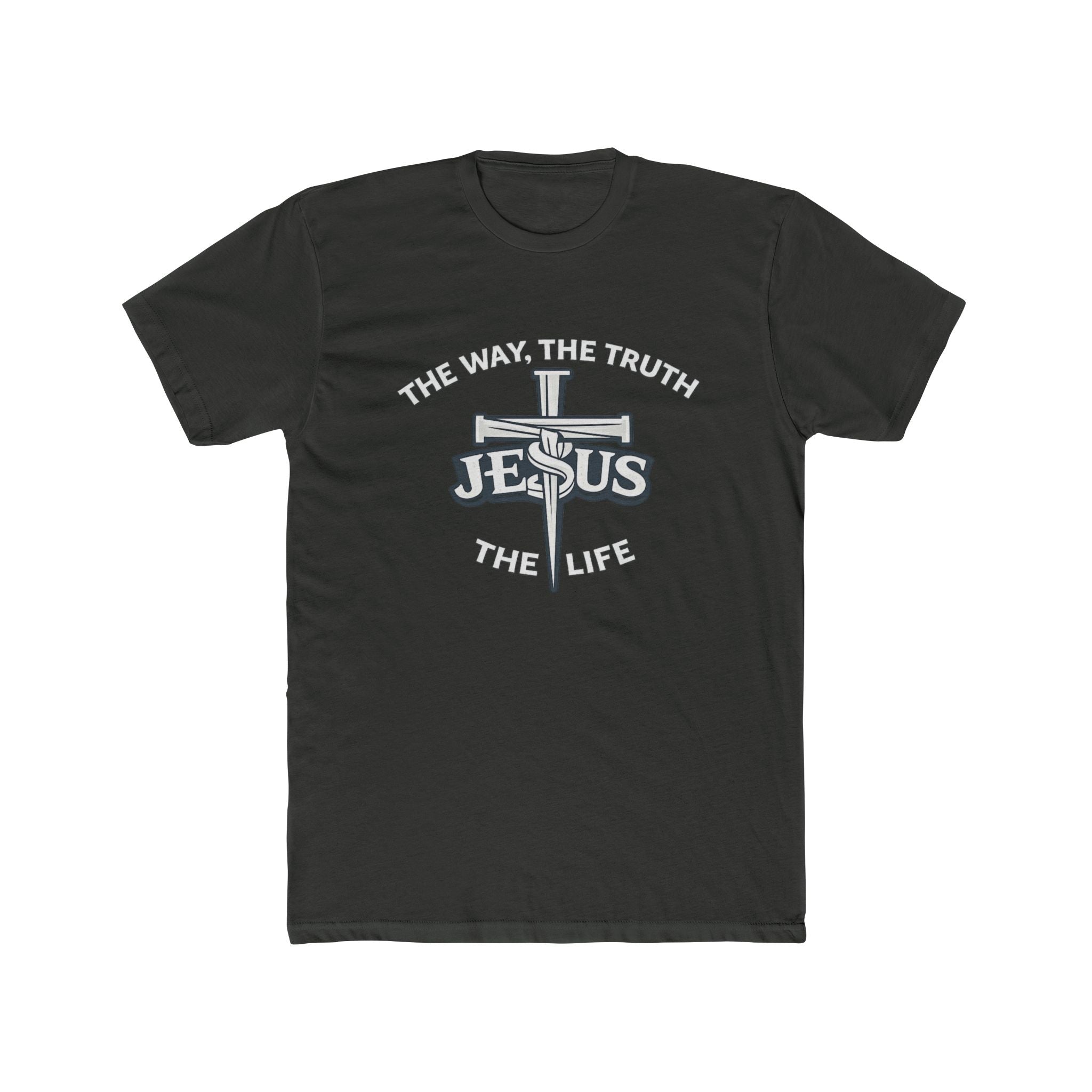 Jesus Cross Design T-Shirt | The Way The Truth & Life Christian Tee