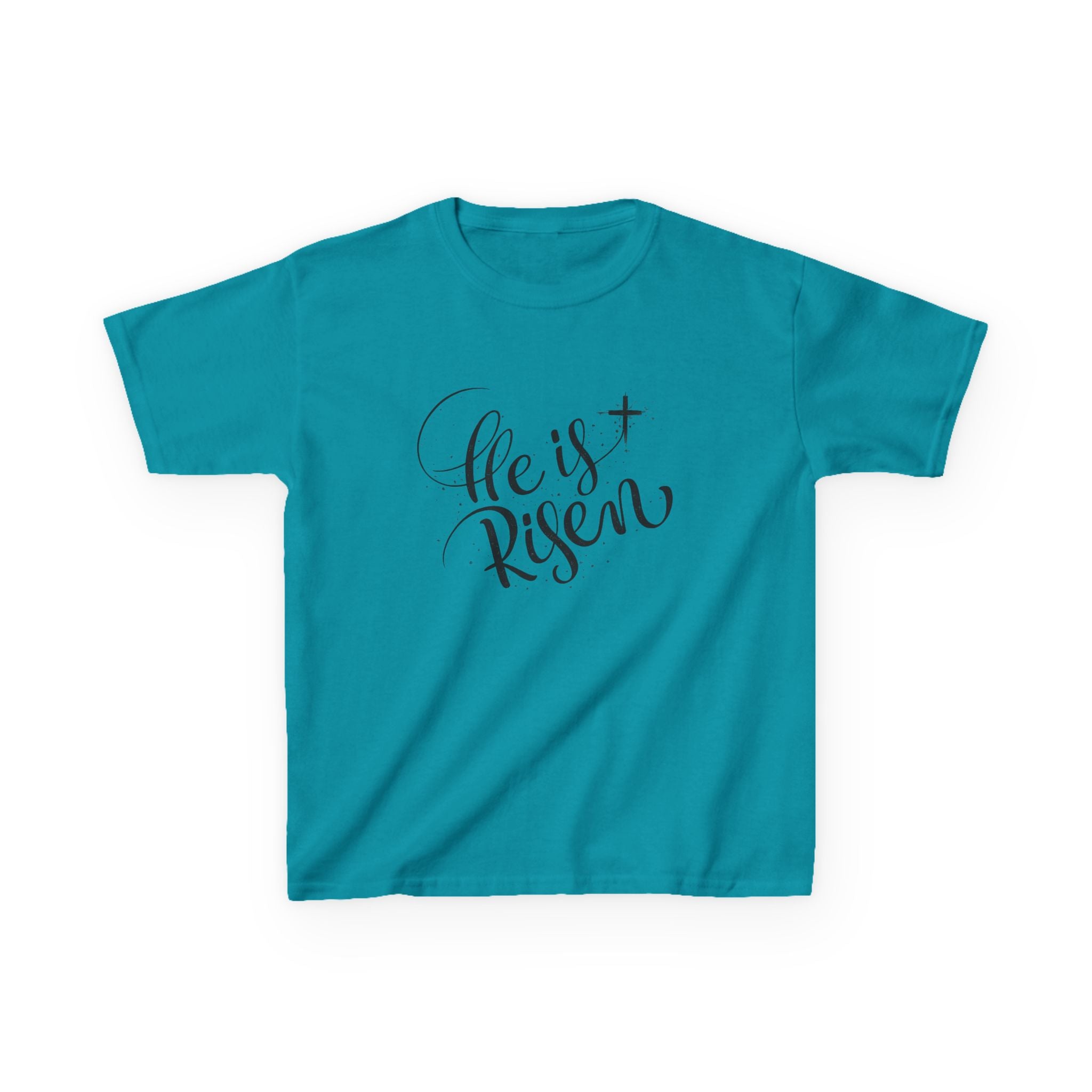 Girls Kids T-Shirt  "He Is Risen" Easter Christian Tee
