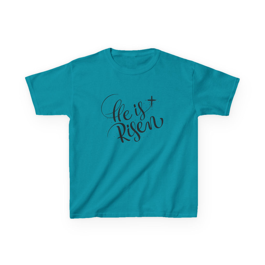 Boys  Kids T-Shirt  "He Is Risen" Easter Christian Tee