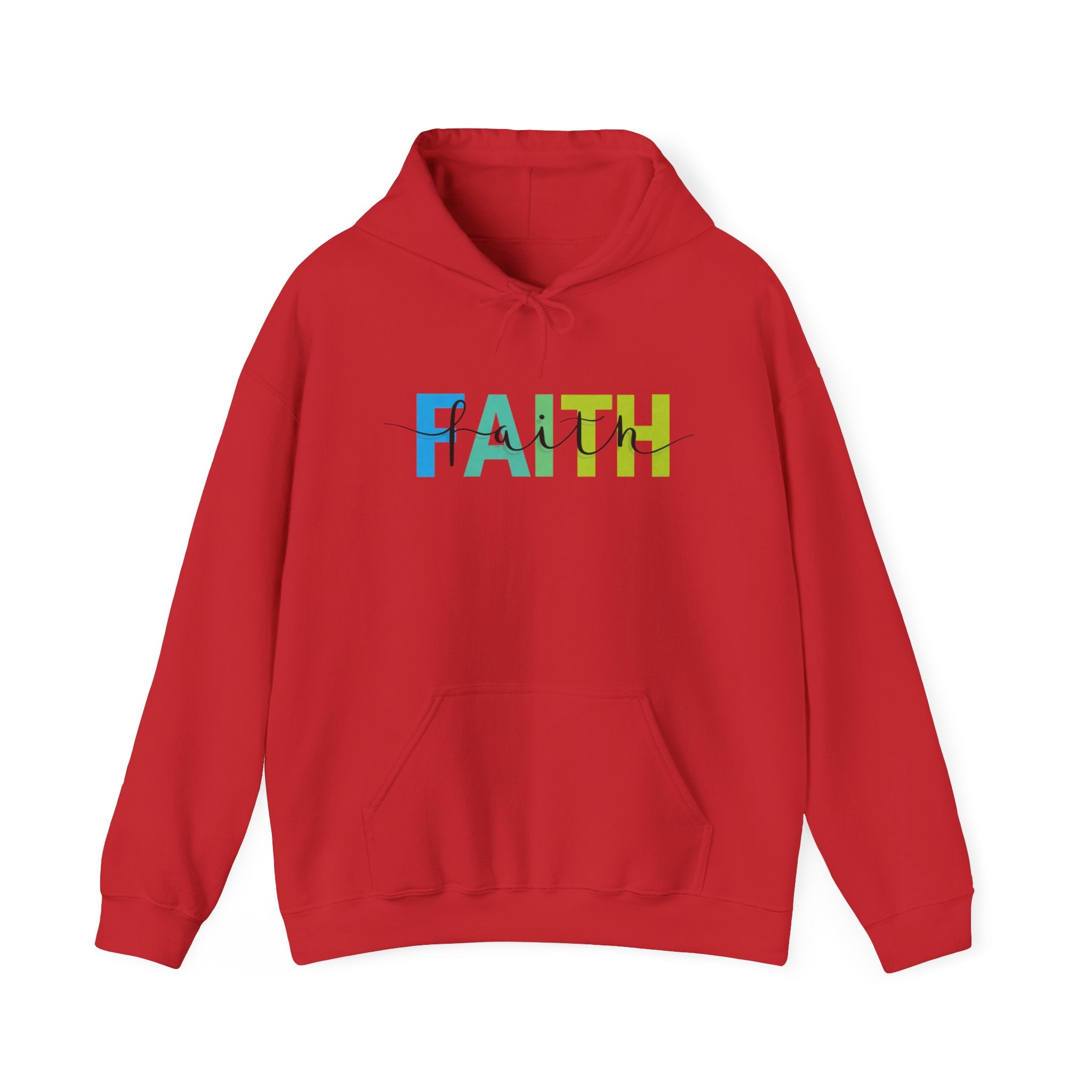 Faith Layered Graphic Hoodie — Inspiring Christian Faith Sweatshirt