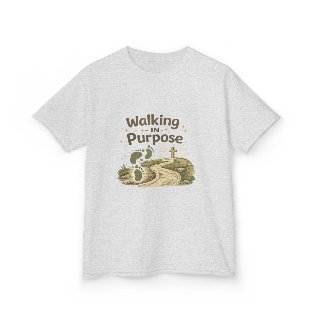 Kids Tee — "Walking in Purpose" Inspirational Christian Kids T-Shirt