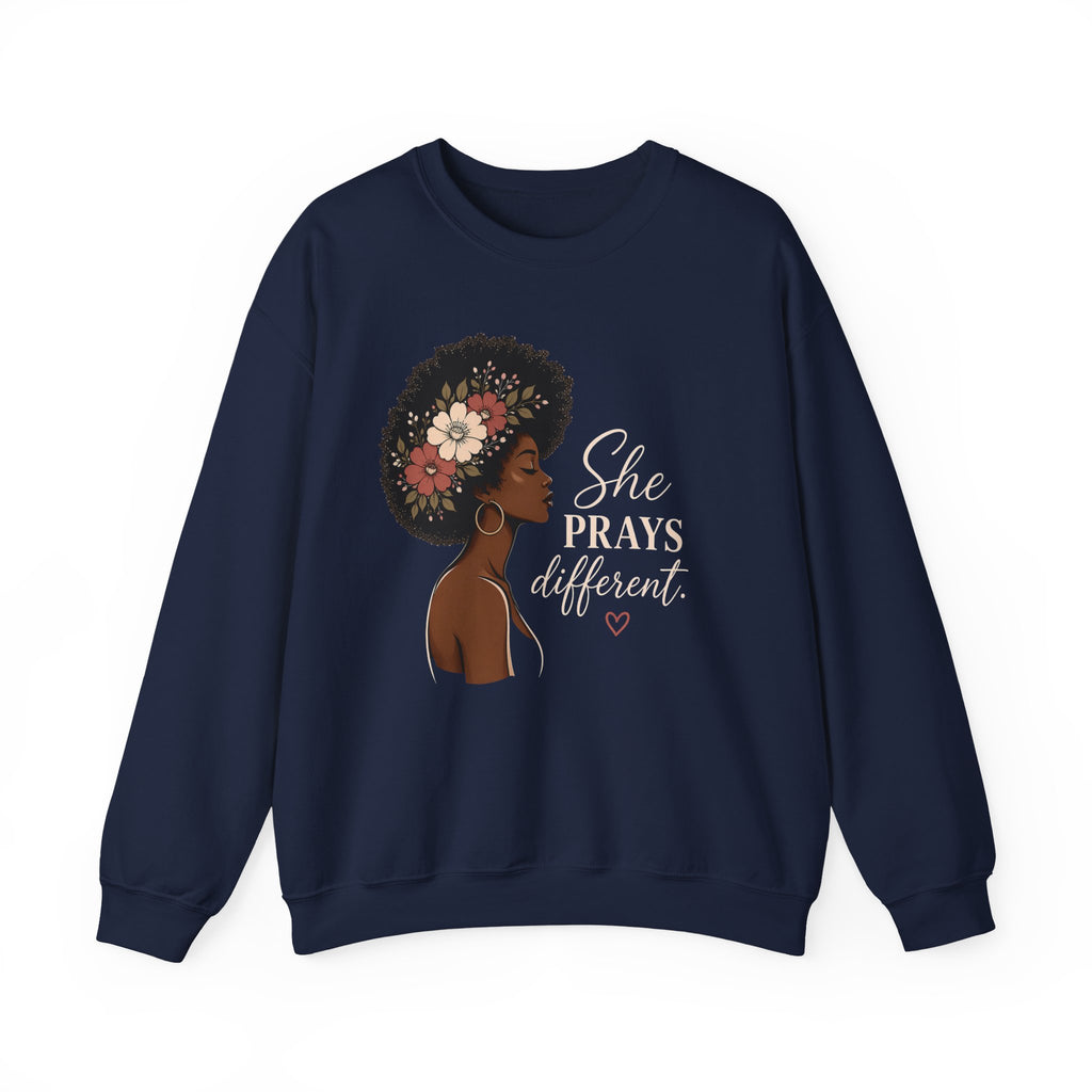 Womens Sweatshirt "She Prays Different"