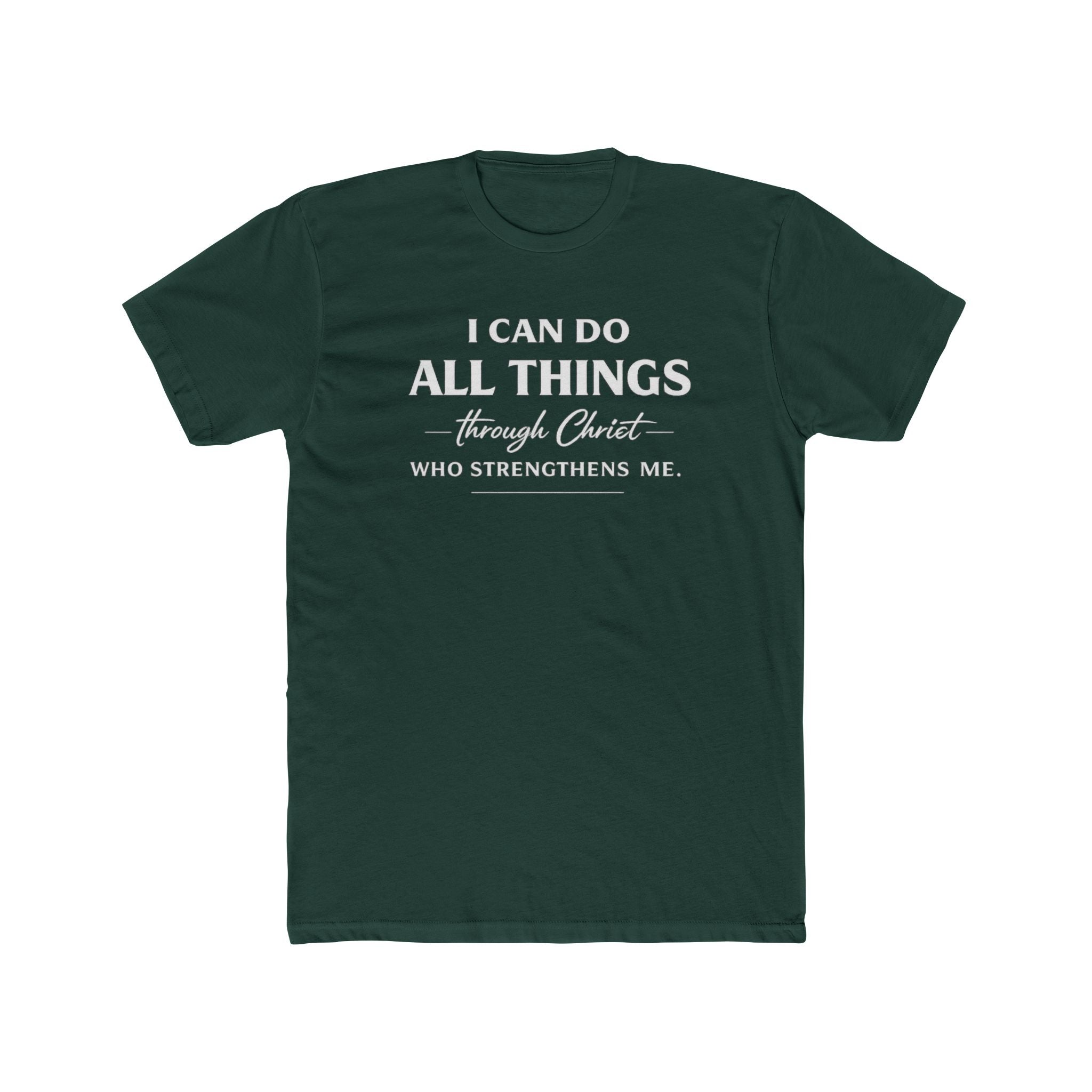 I Can Do All Things Christian Shirt | Crew Tee, Faith Typography