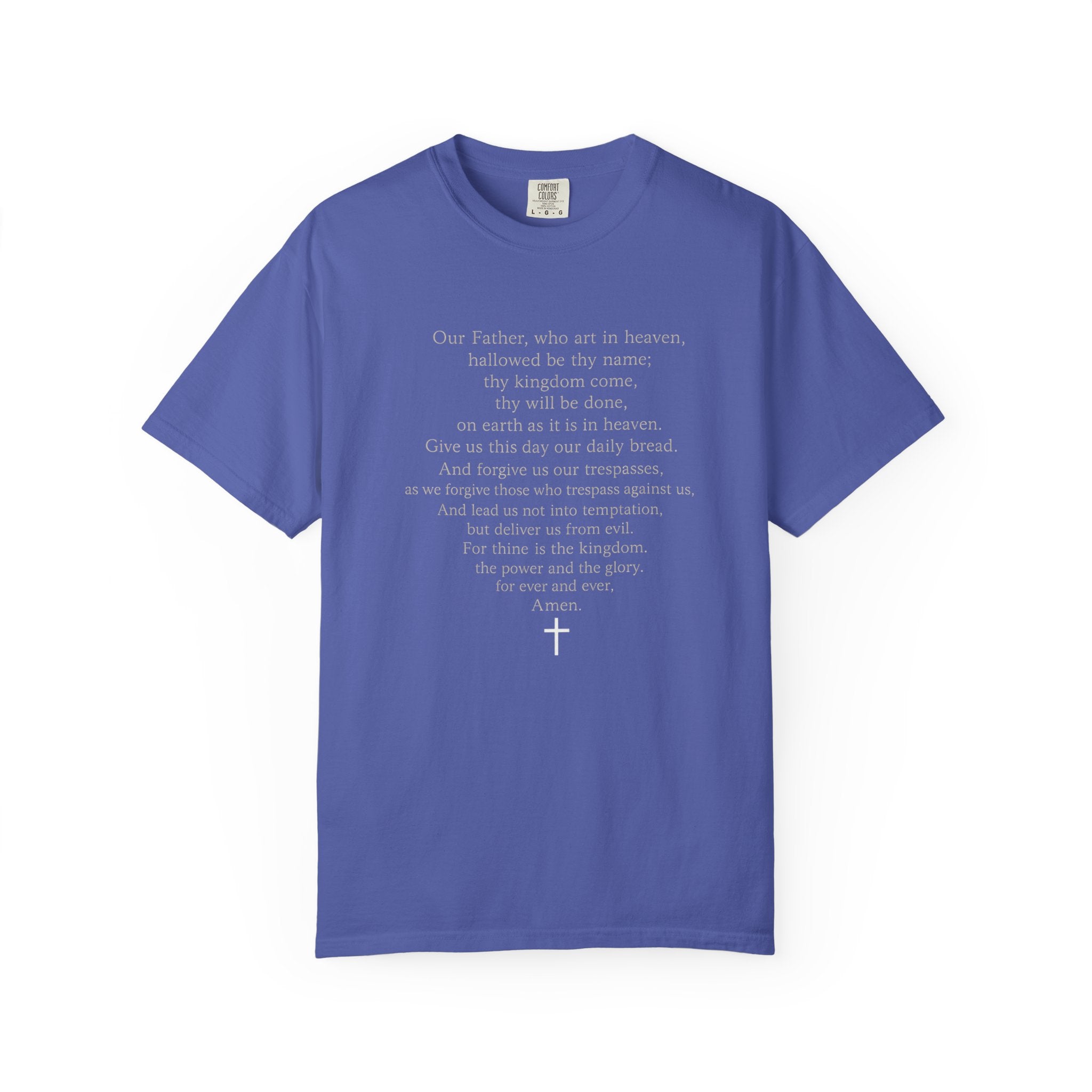 Lord's Prayer text T-shirt | Christian scripture tee