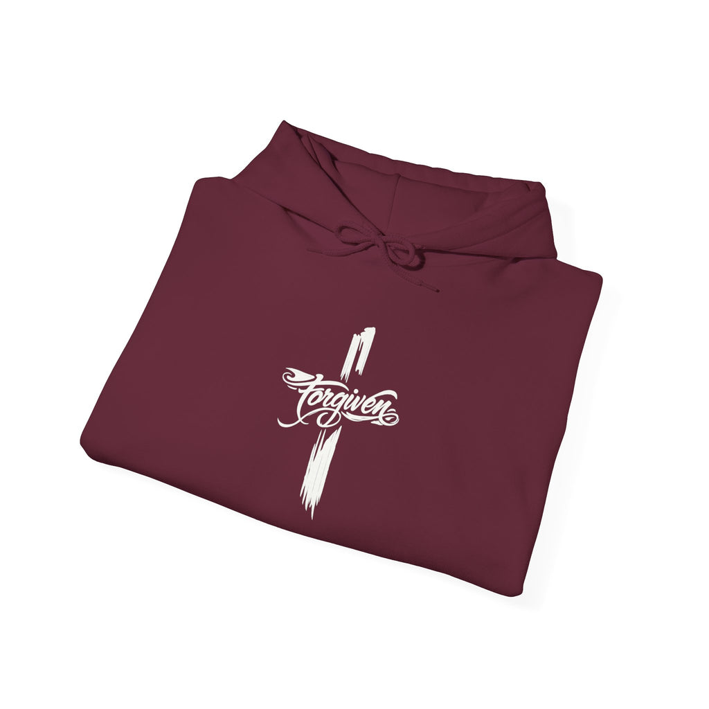 Mens Forgiven Cross Hoodie – Christian Faith Pullover