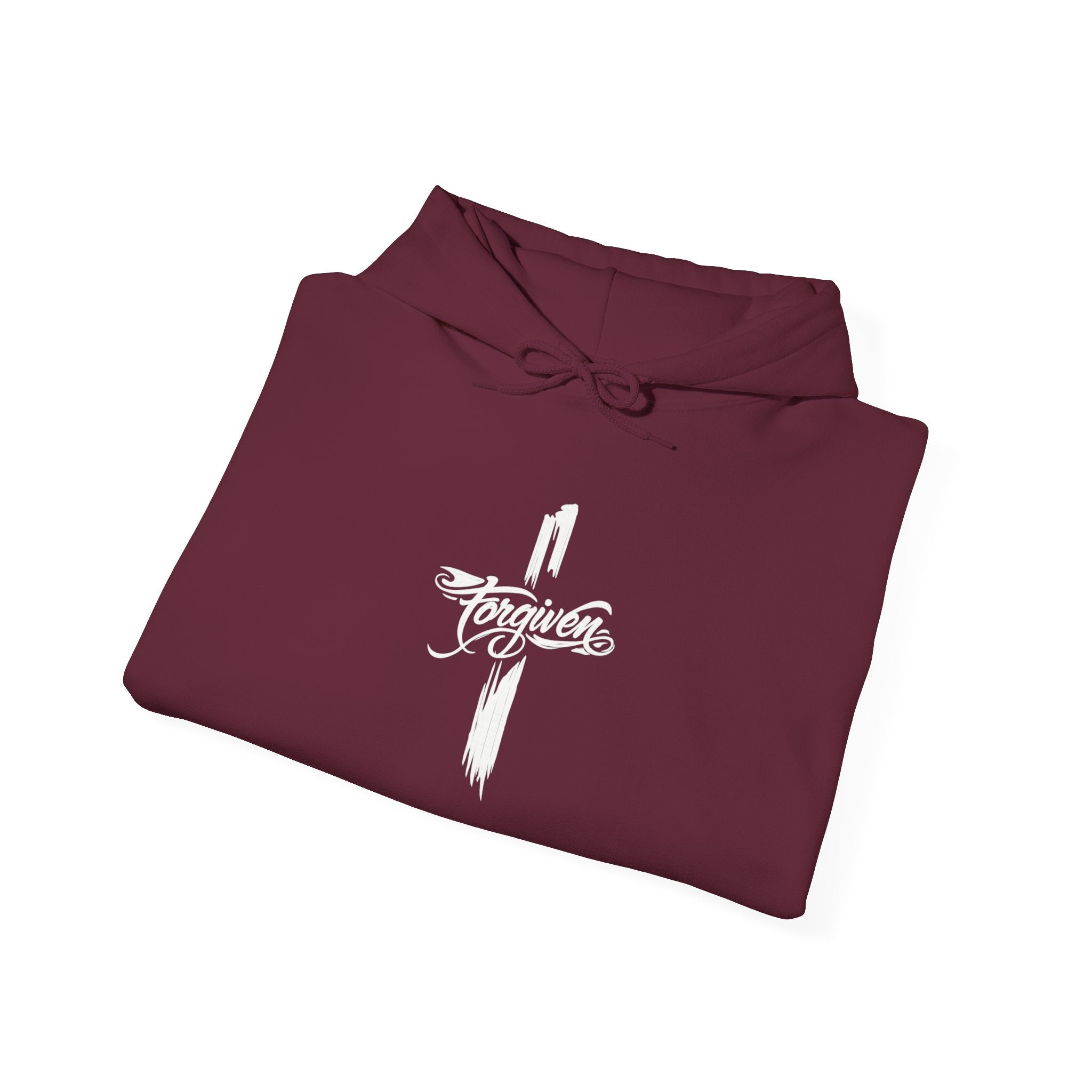 Mens Forgiven Cross Hoodie – Christian Faith Pullover
