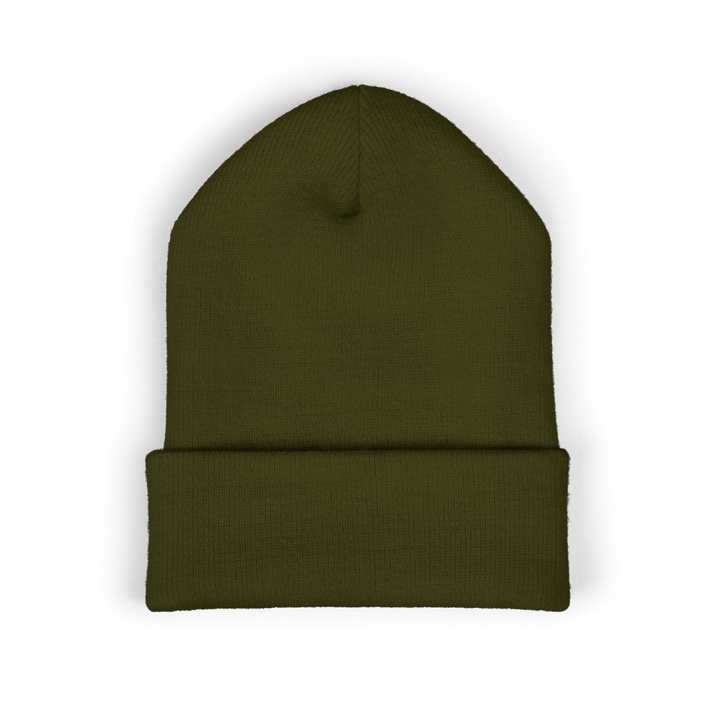Embroidered Classic Cuffed Beanie — Minimal Script Logo