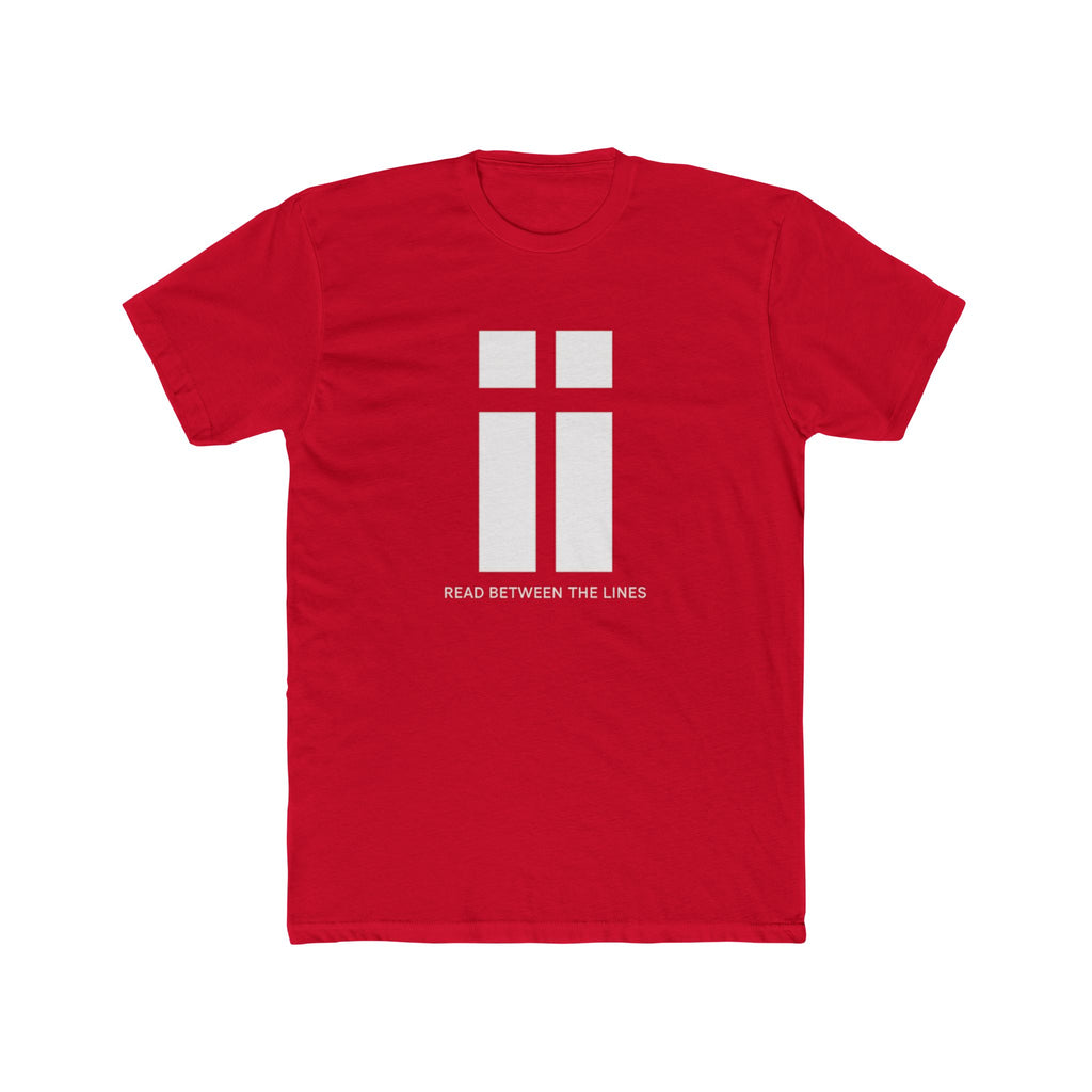 Read Between the Lines graphic Tee | Minimalist Cross Design
