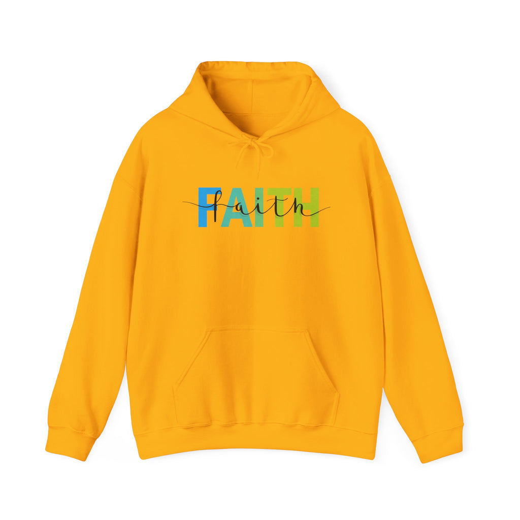 Faith Layered Graphic Hoodie — Inspiring Christian Faith Sweatshirt