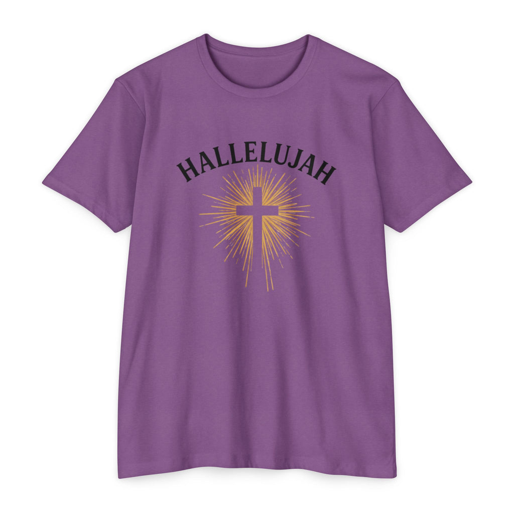 Womens Christian Hallelujah Cross T-Shirt