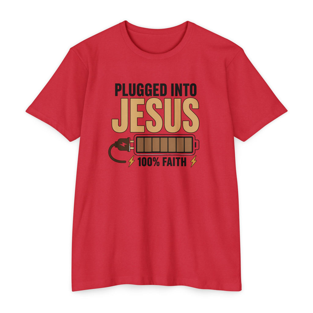 Womens Plugged Into Jesus T-Shirt |