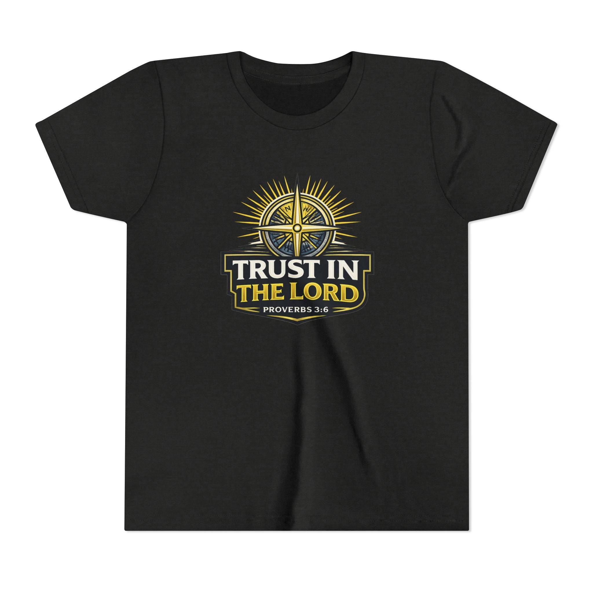 Youth Tee - "Trust in the Lord" Compass Design (Proverbs 3:5-6)