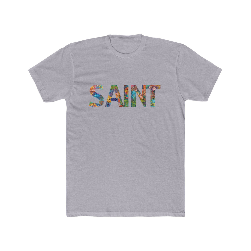 SAINT floral letters T-Shirt | Botanical Typography Tee