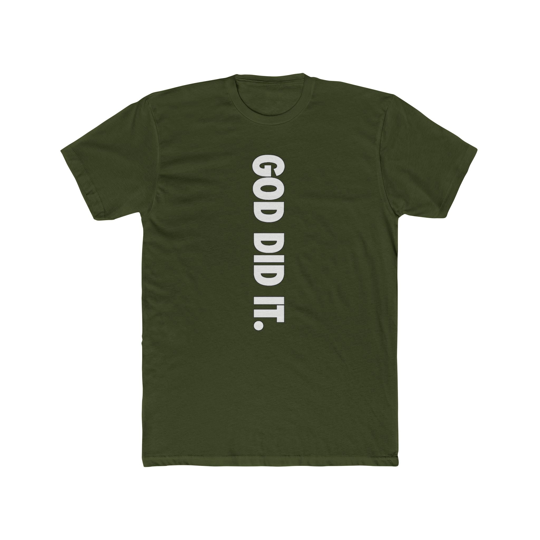 God Did It Tee — Vertical Script Religious Christian T‑Shirt
