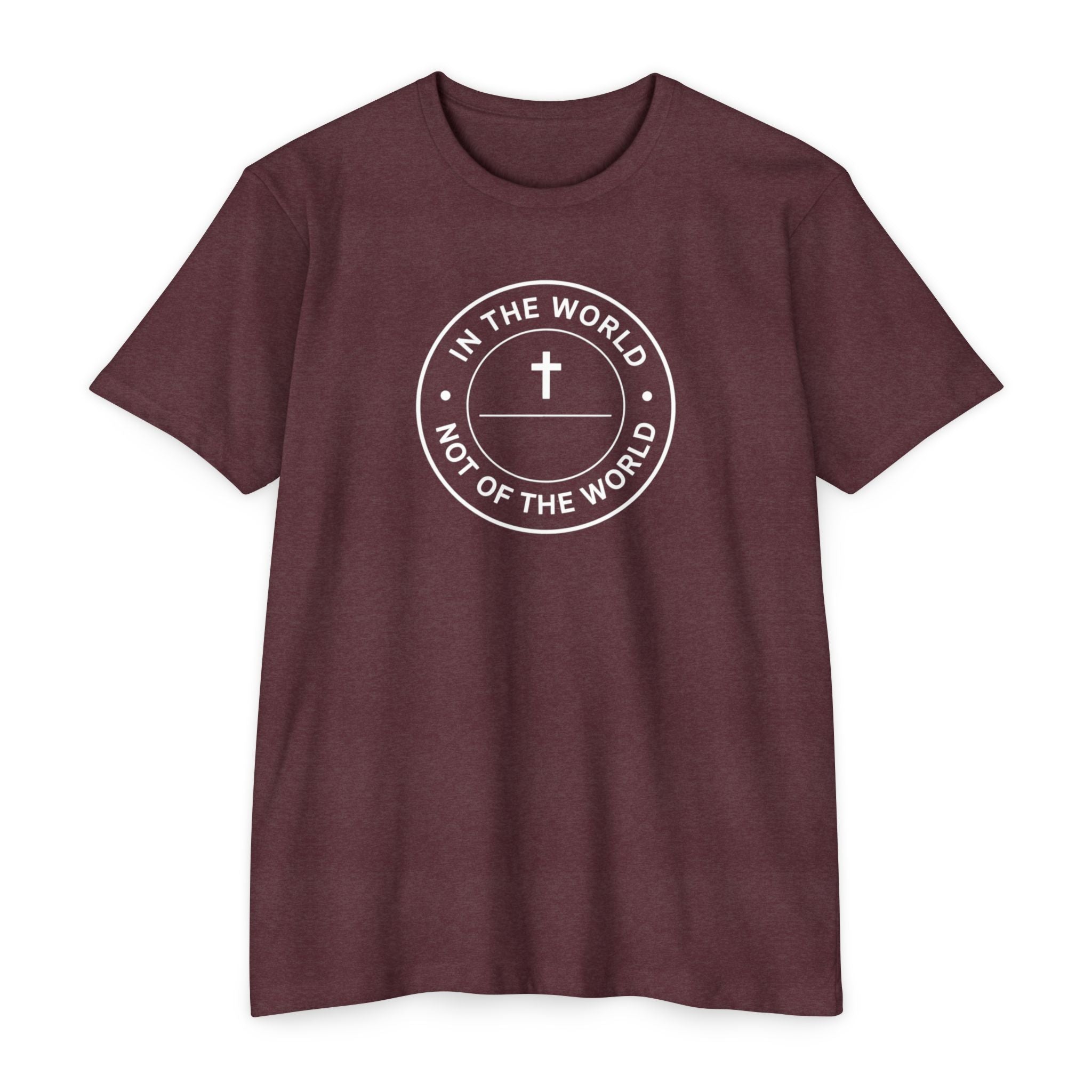 Womens "In The World Not Of The World" Christian Garment-Dyed T-shirt