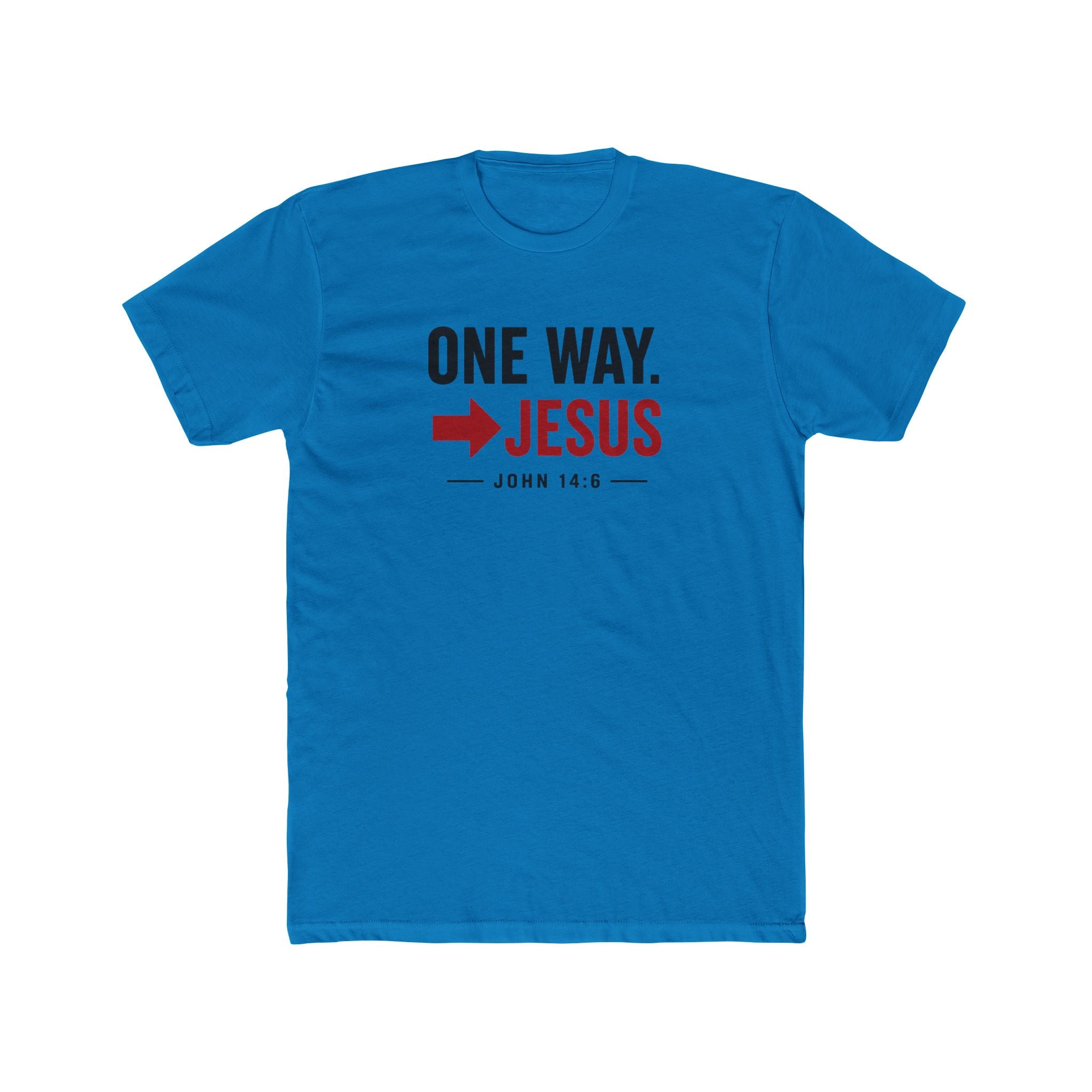 Mens One Way → Jesus T-Shirt — Christian Faith Graphic Tee
