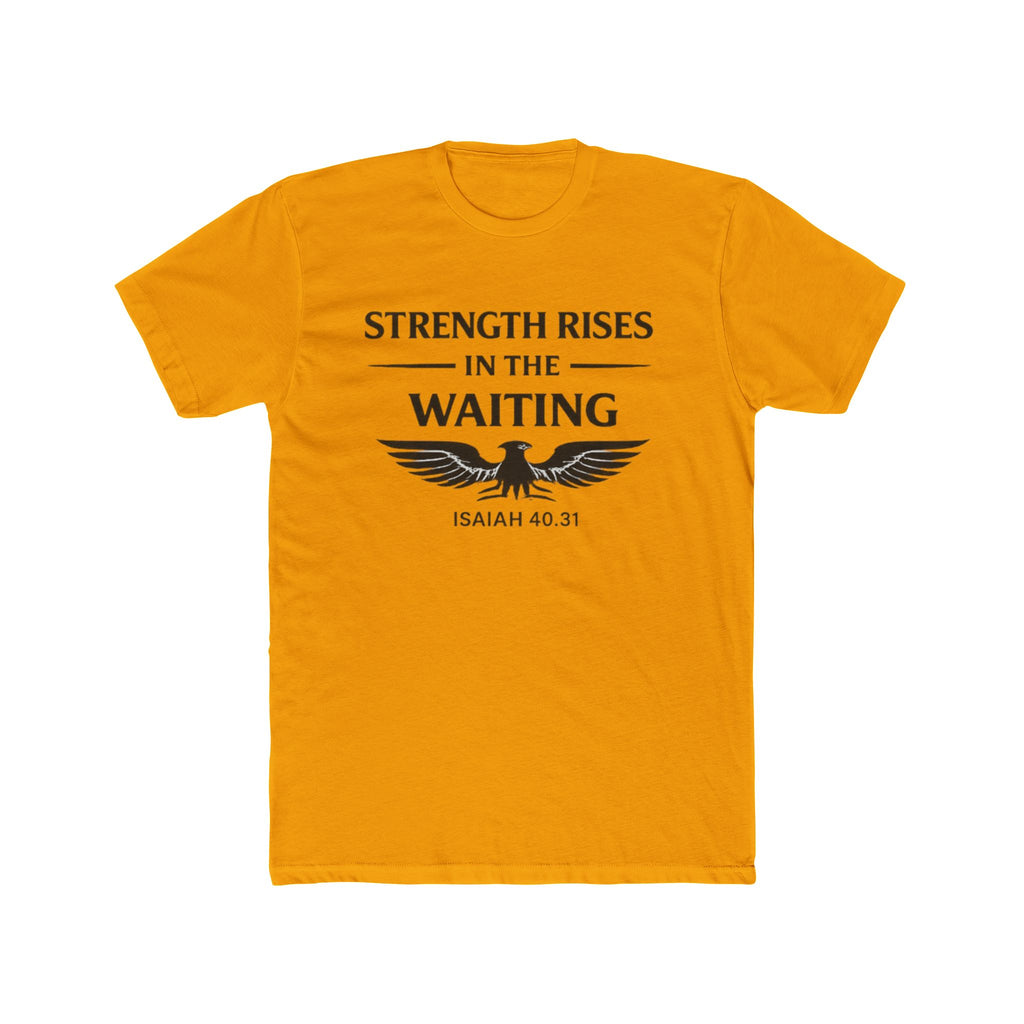 Strength Rises In The Waiting T-Shirt | Eagle Shield Graphic