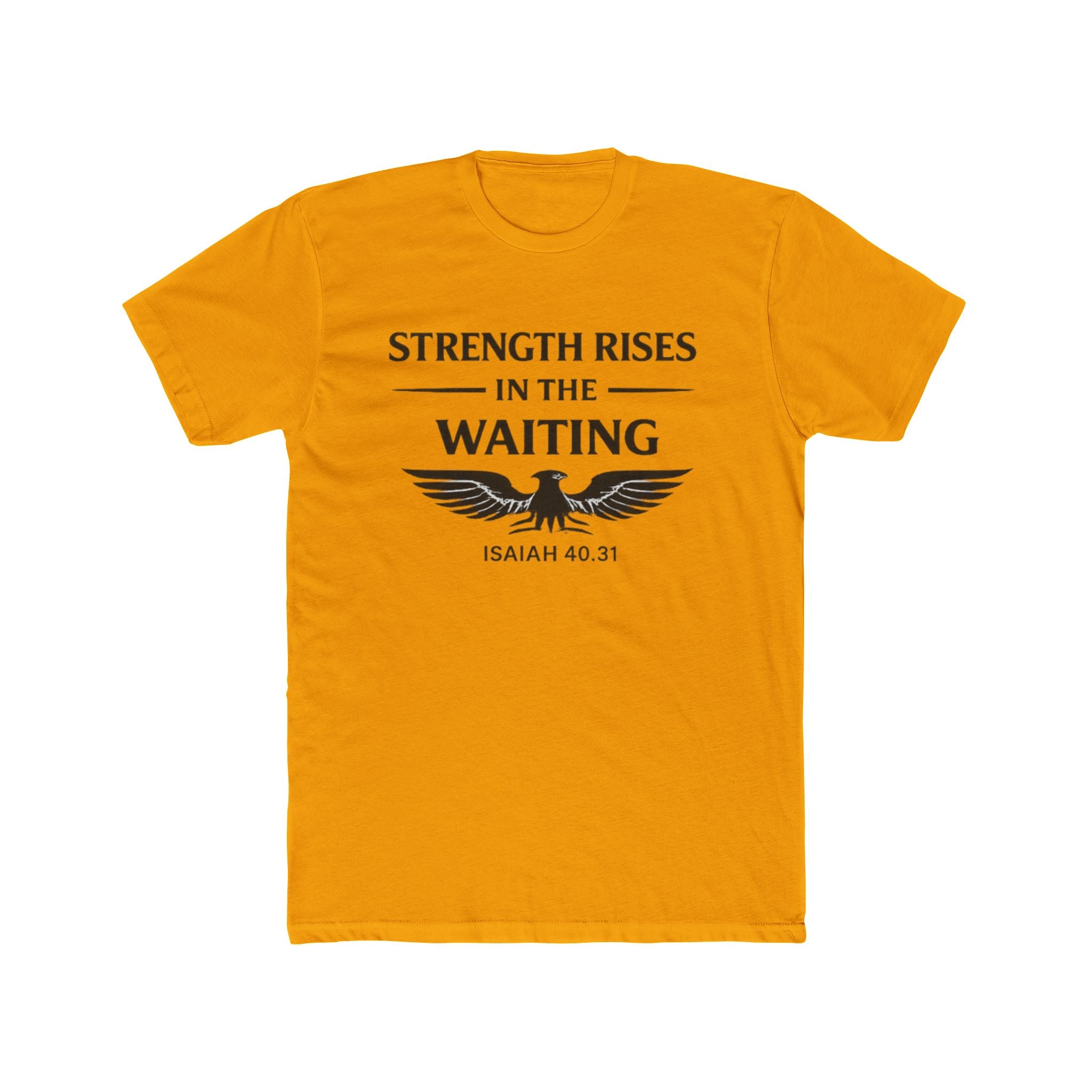 Strength Rises In The Waiting T-Shirt | Eagle Shield Graphic
