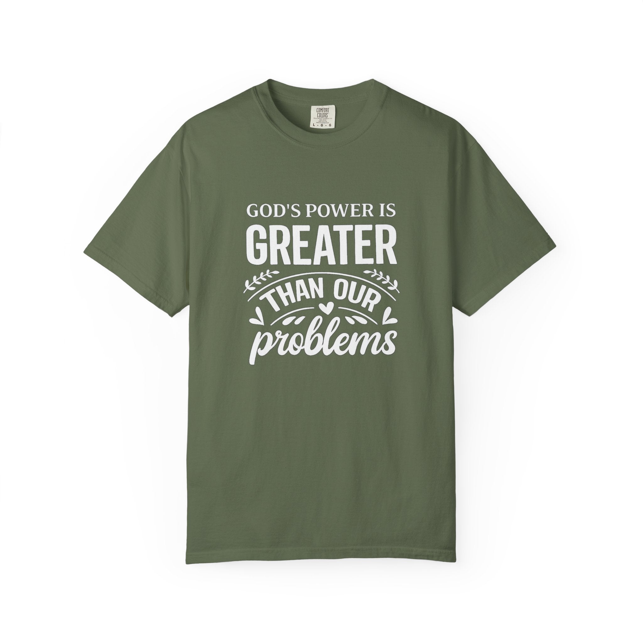 God's Power Is Greater Than Our Problems T-shirt | Christian Faith Tee