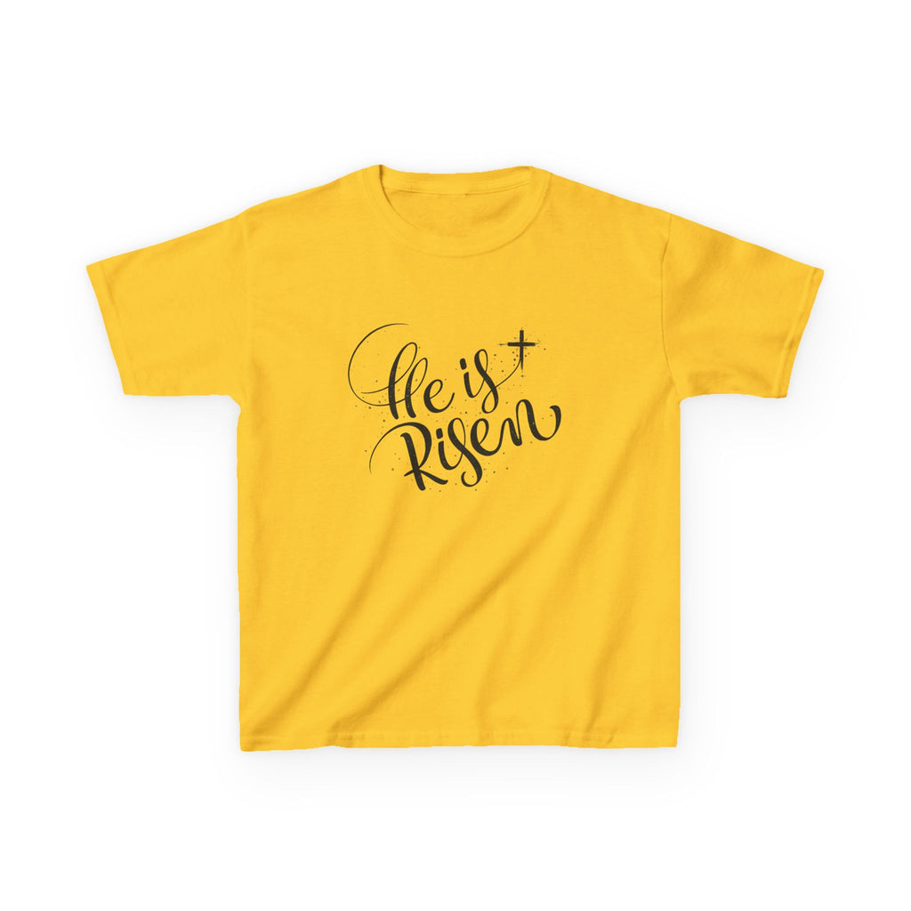Girls Kids T-Shirt  "He Is Risen" Easter Christian Tee