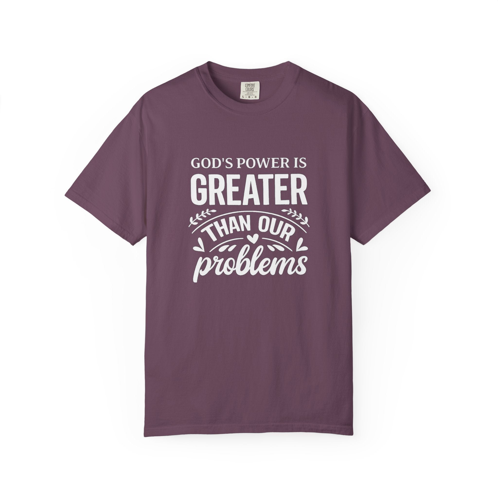 God's Power Is Greater Than Our Problems T-shirt | Christian Faith Tee