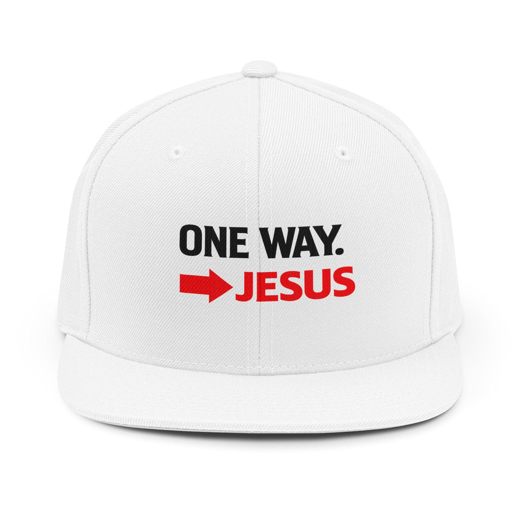 Snapback Hat - "One Way → Jesus" Christian Faith Baseball Cap