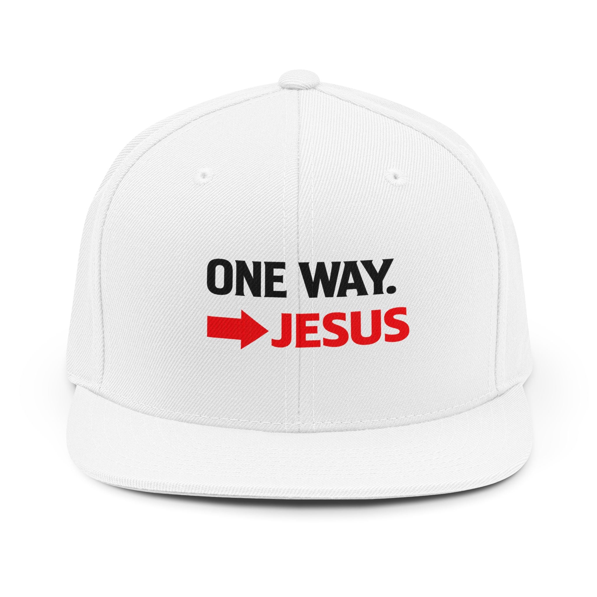Snapback Hat - "One Way → Jesus" Christian Faith Baseball Cap