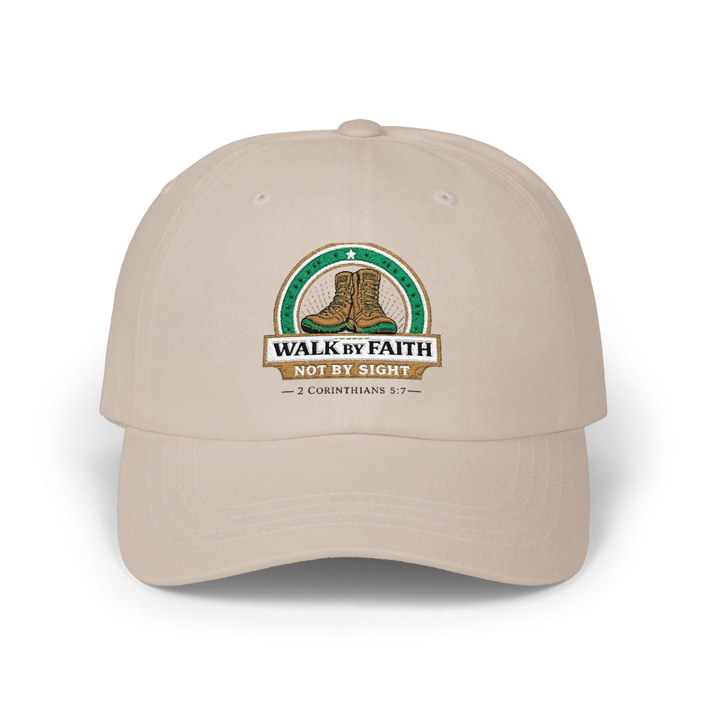 Dad Cap  "Walk by Faith Not by Sight" Embroidered Christian Baseball Hat