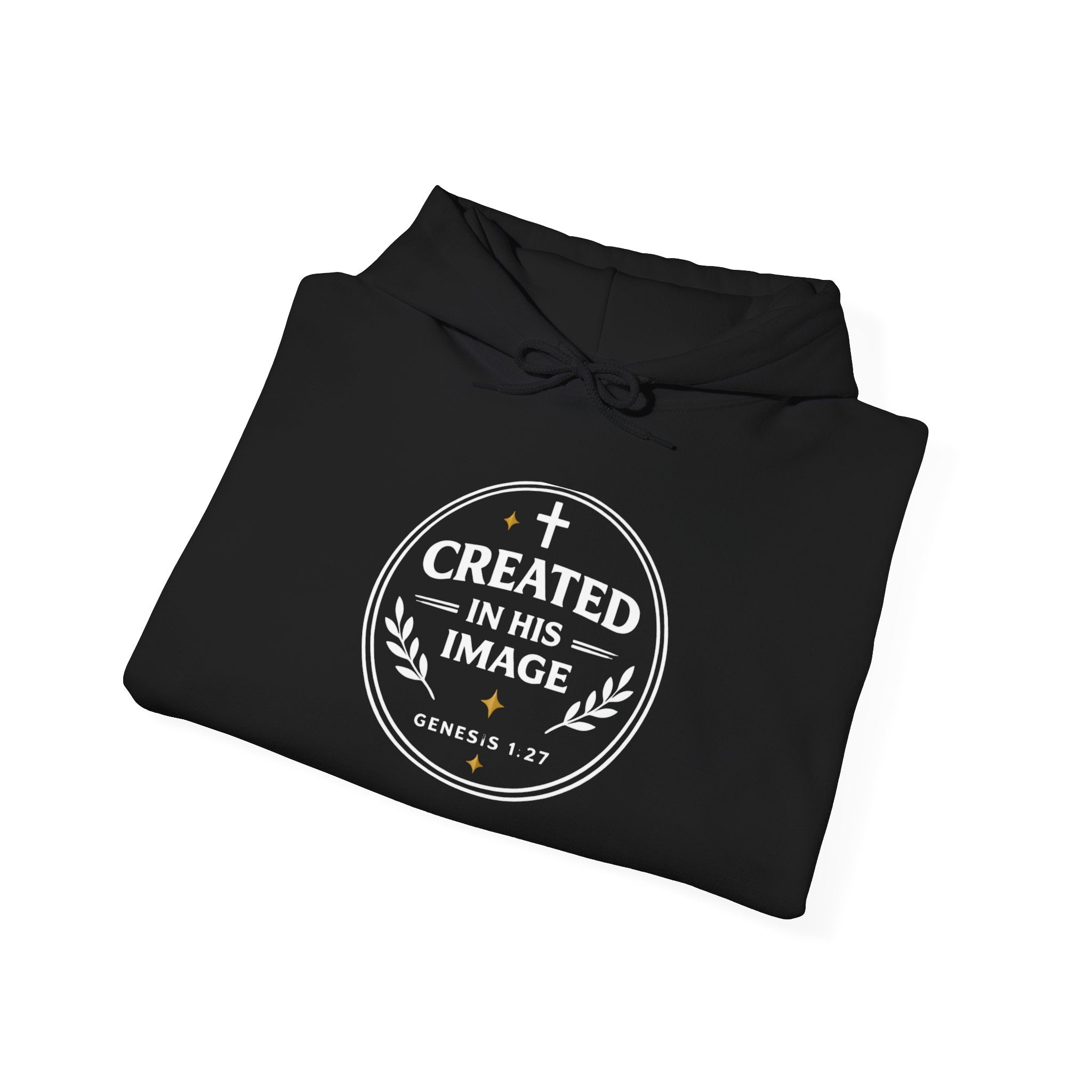 Created In His Image Hoodie — Christian Faith Pullover, Inspirational Bible Verse Sweatshirt
