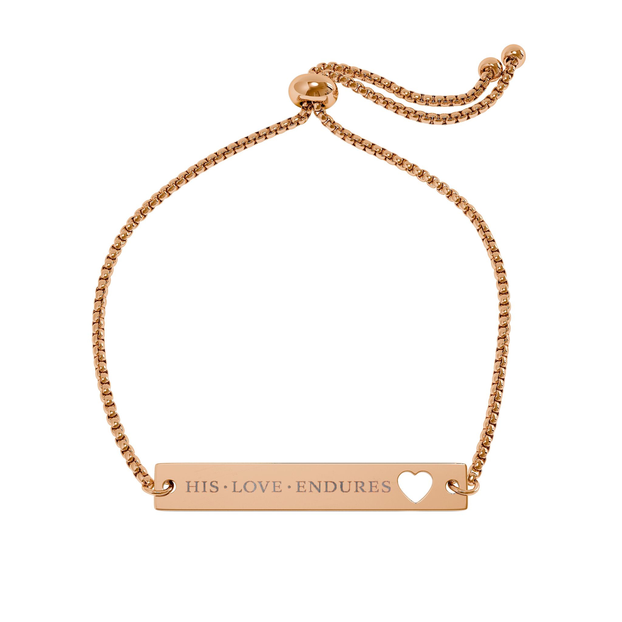 His Love Endures Bar Bracelet